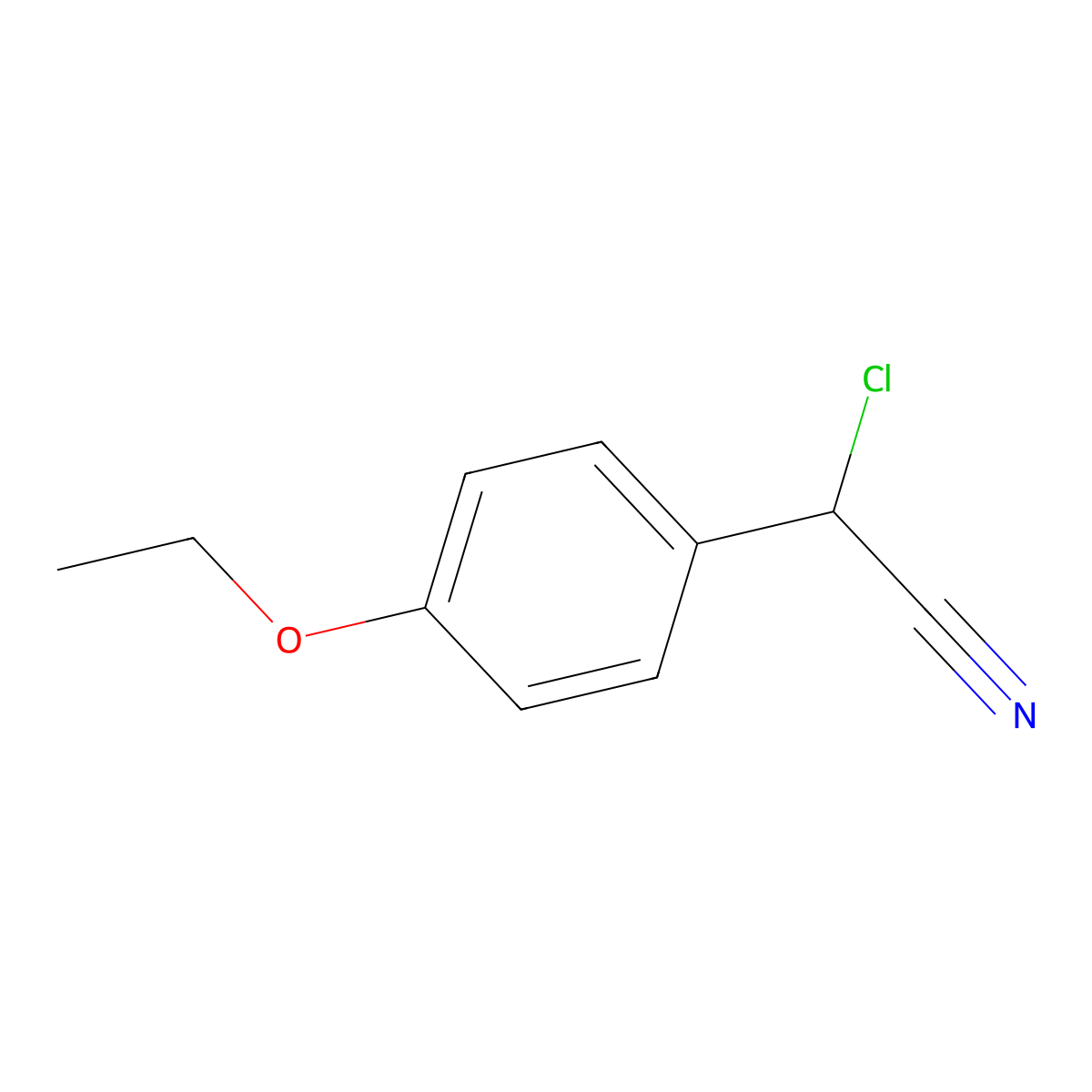 2-Chloro-2-(4-ethoxyphenyl)acetonitrile molecular structure, CAS 1248514-36-4