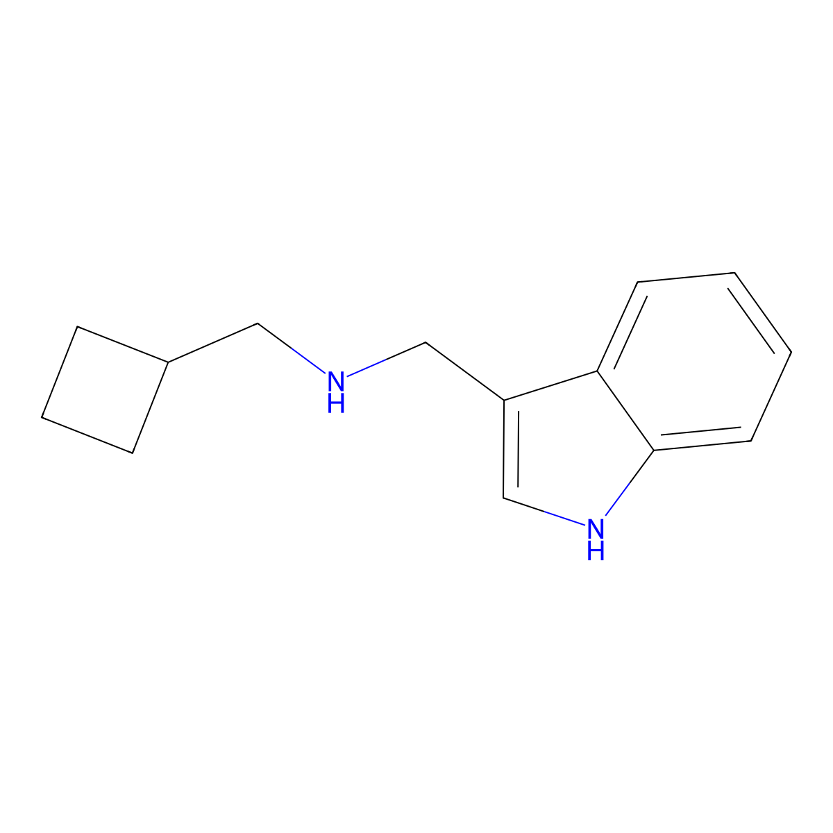 (cyclobutylmethyl)[(1H-indol-3-yl)methyl]amine molecular structure, CAS 1248515-73-2