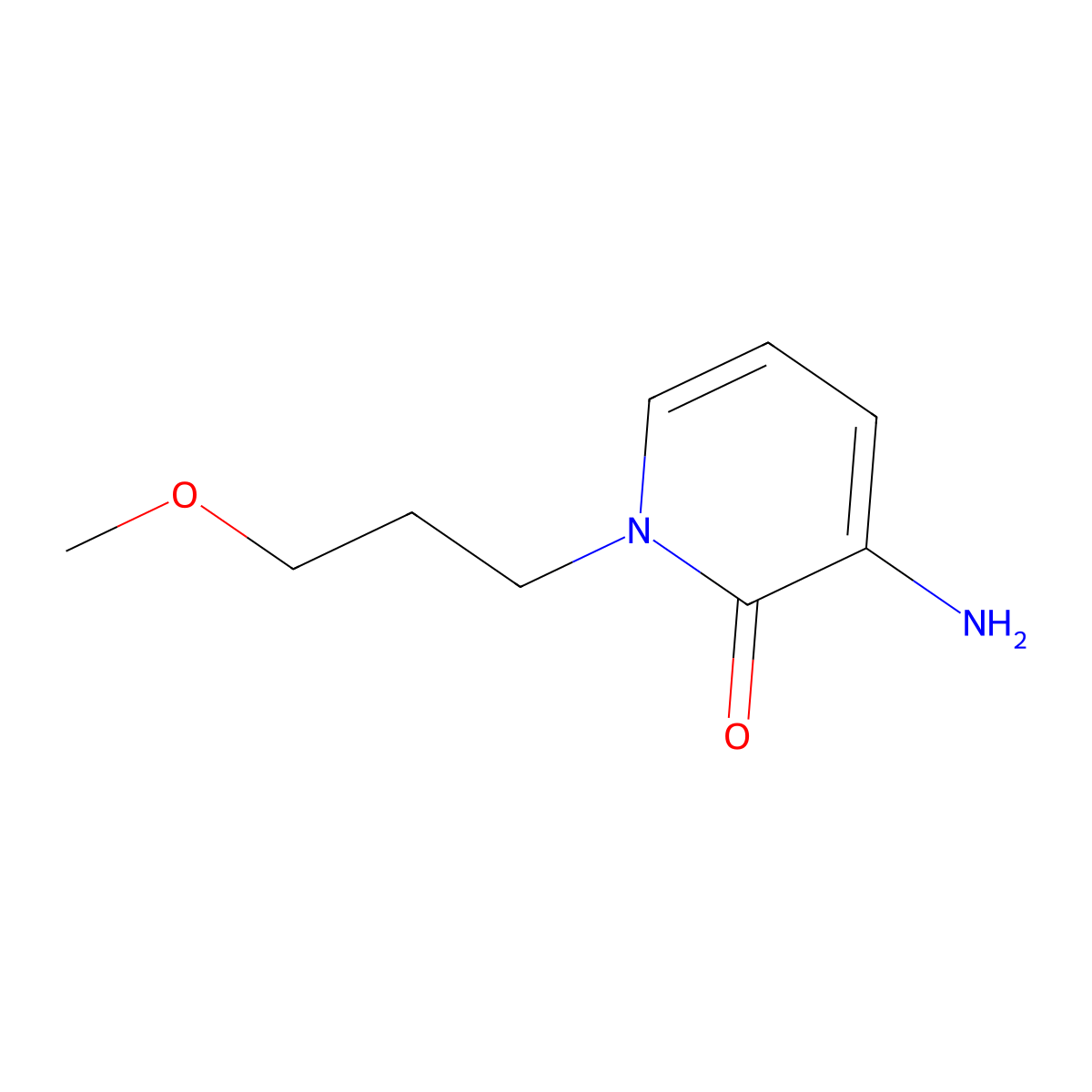 3-Amino-1-(3-methoxypropyl)pyridin-2(1h)-one molecular structure, CAS 1248516-13-3