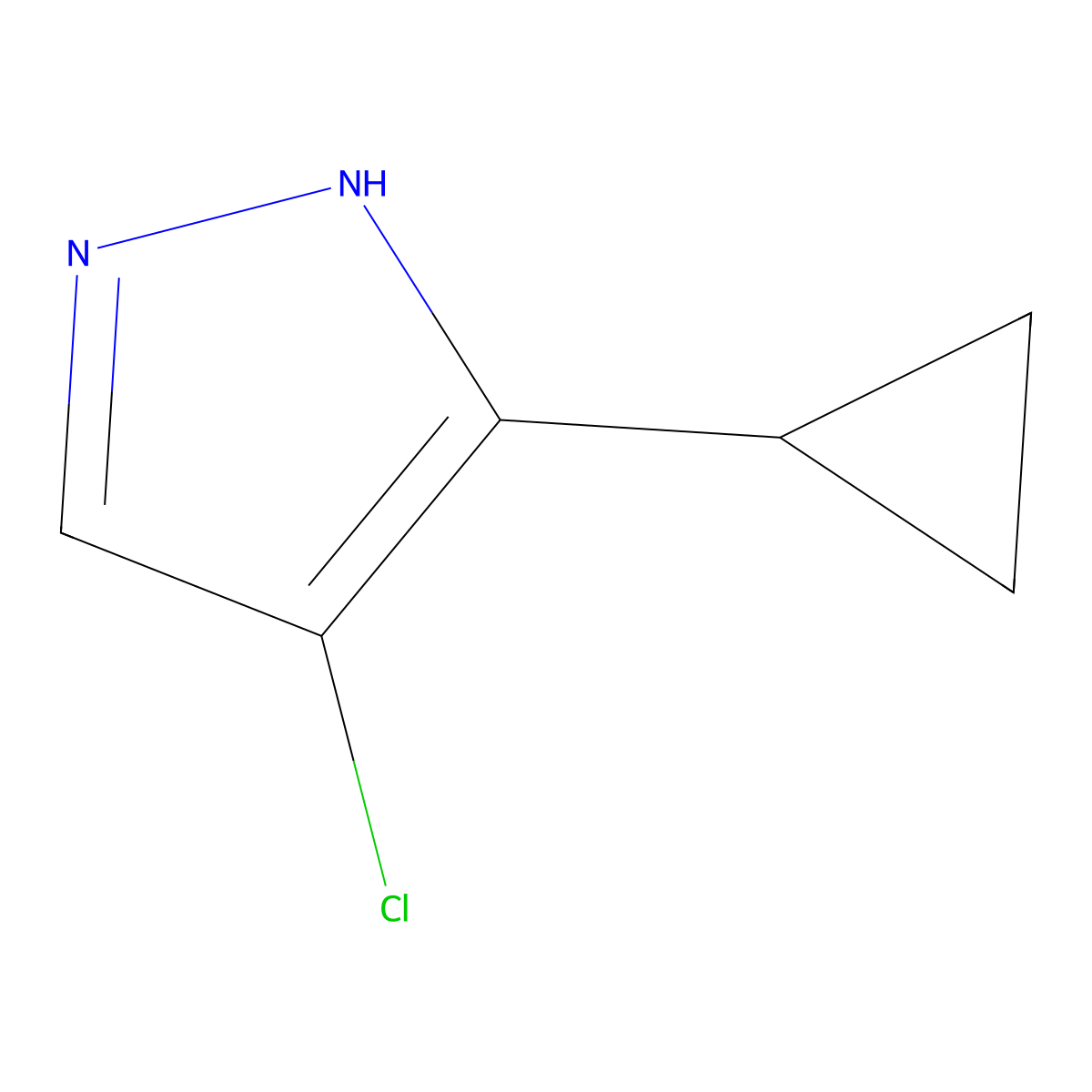 4-chloro-5-cyclopropyl-1H-pyrazole molecular structure, CAS 1248516-15-5