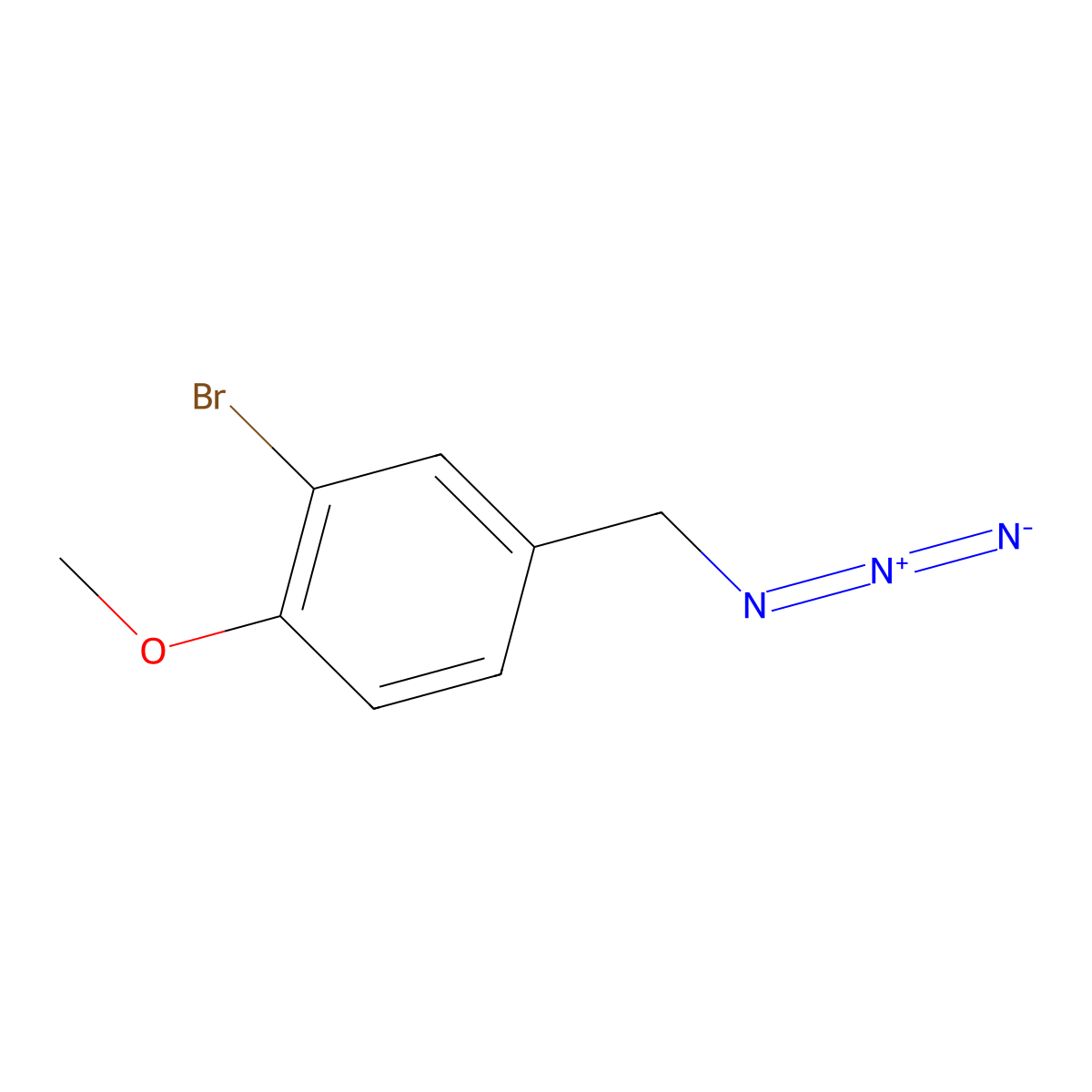 4-(Azidomethyl)-2-bromo-1-methoxybenzene molecular structure, CAS 1248517-38-5