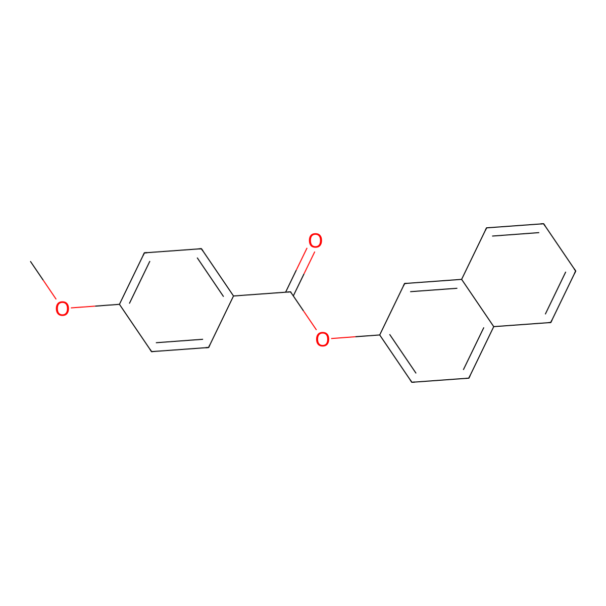 2-Naphthyl 4-methoxybenzoate molecular structure, CAS 124854-38-2