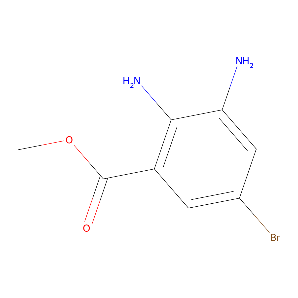 Methyl 2,3-diamino-5-bromobenzoate molecular structure, CAS 1248541-63-0