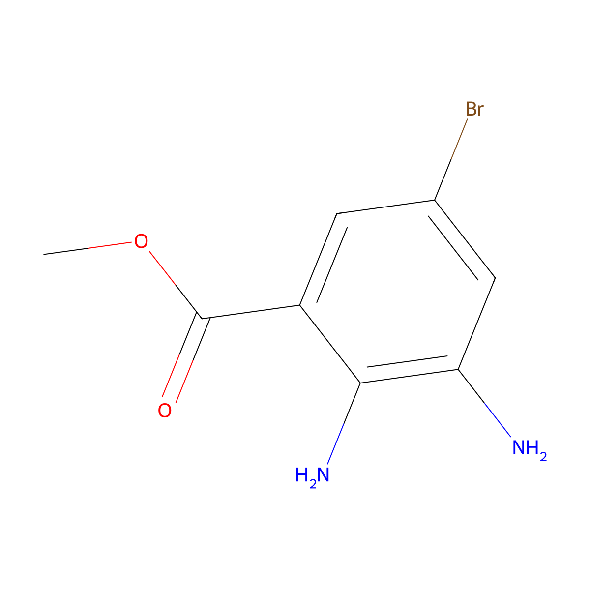 Methyl 2,3-diamino-5-bromobenzoate molecular structure, CAS 1248541-63-0