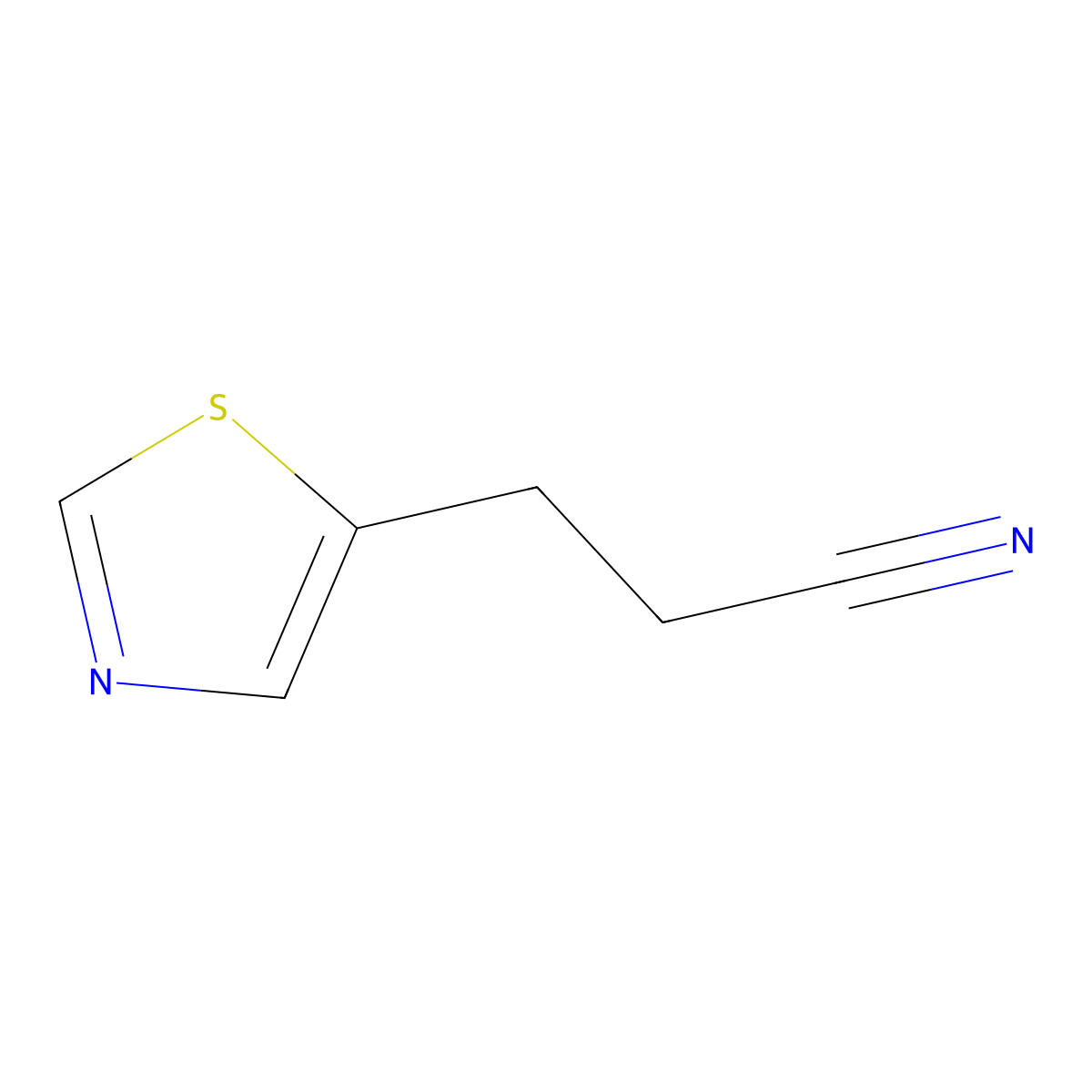 3-(Thiazol-5-yl)propanenitrile molecular structure, CAS 1248546-18-0
