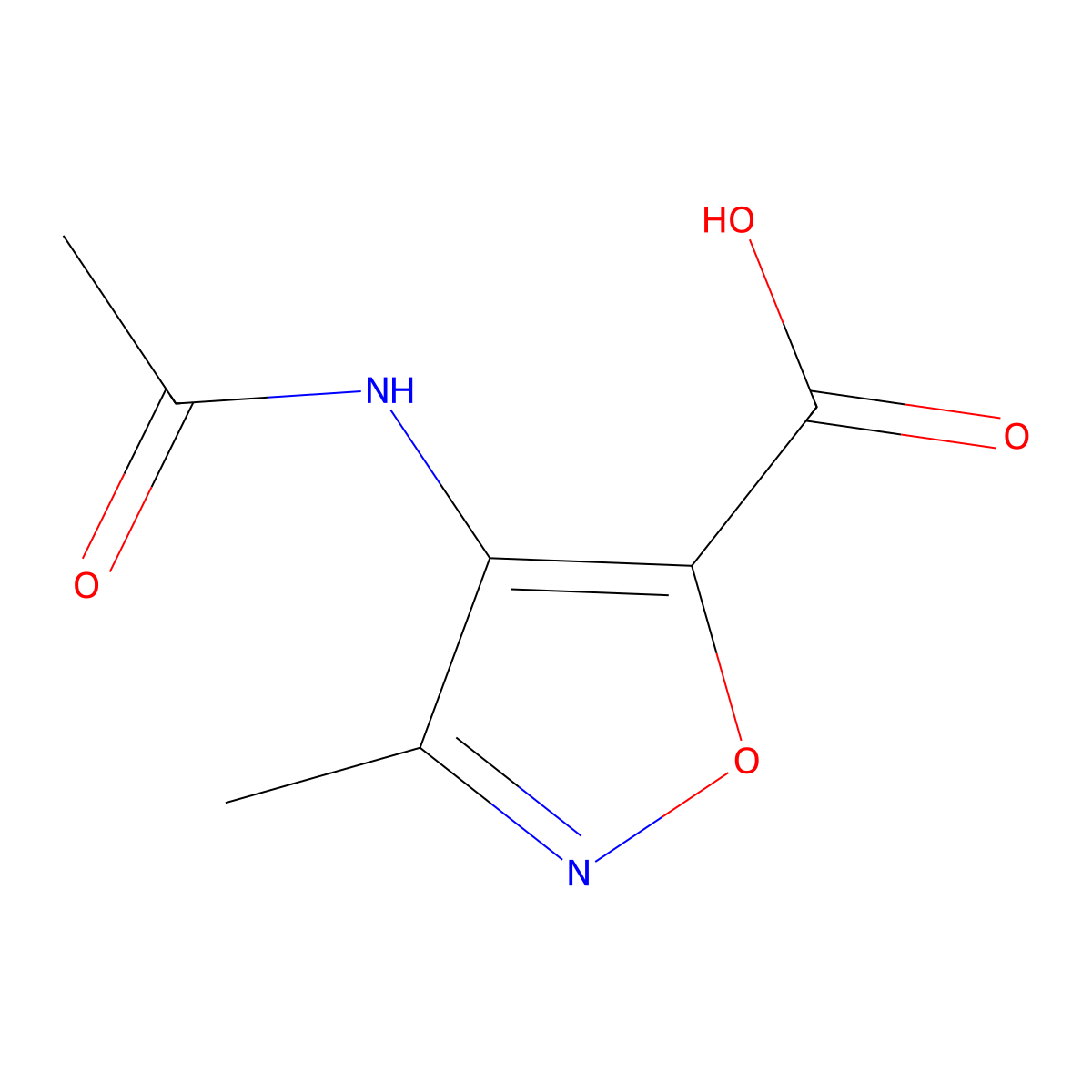 4-Acetamido-3-methyl-1,2-oxazole-5-carboxylic acid molecular structure, CAS 1248546-71-5