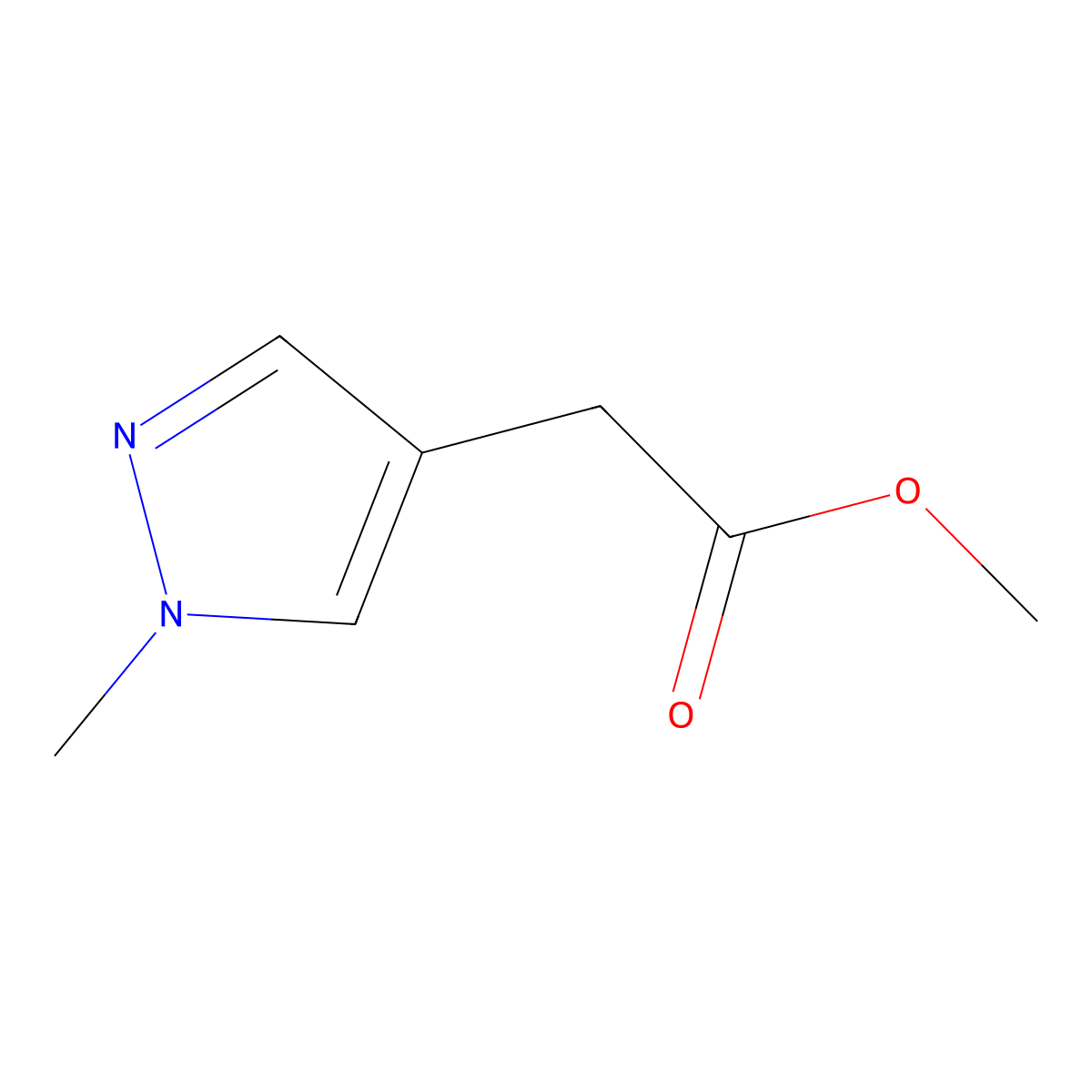 methyl 2-(1-methyl-1H-pyrazol-4-yl)acetate molecular structure, CAS 1248548-23-3