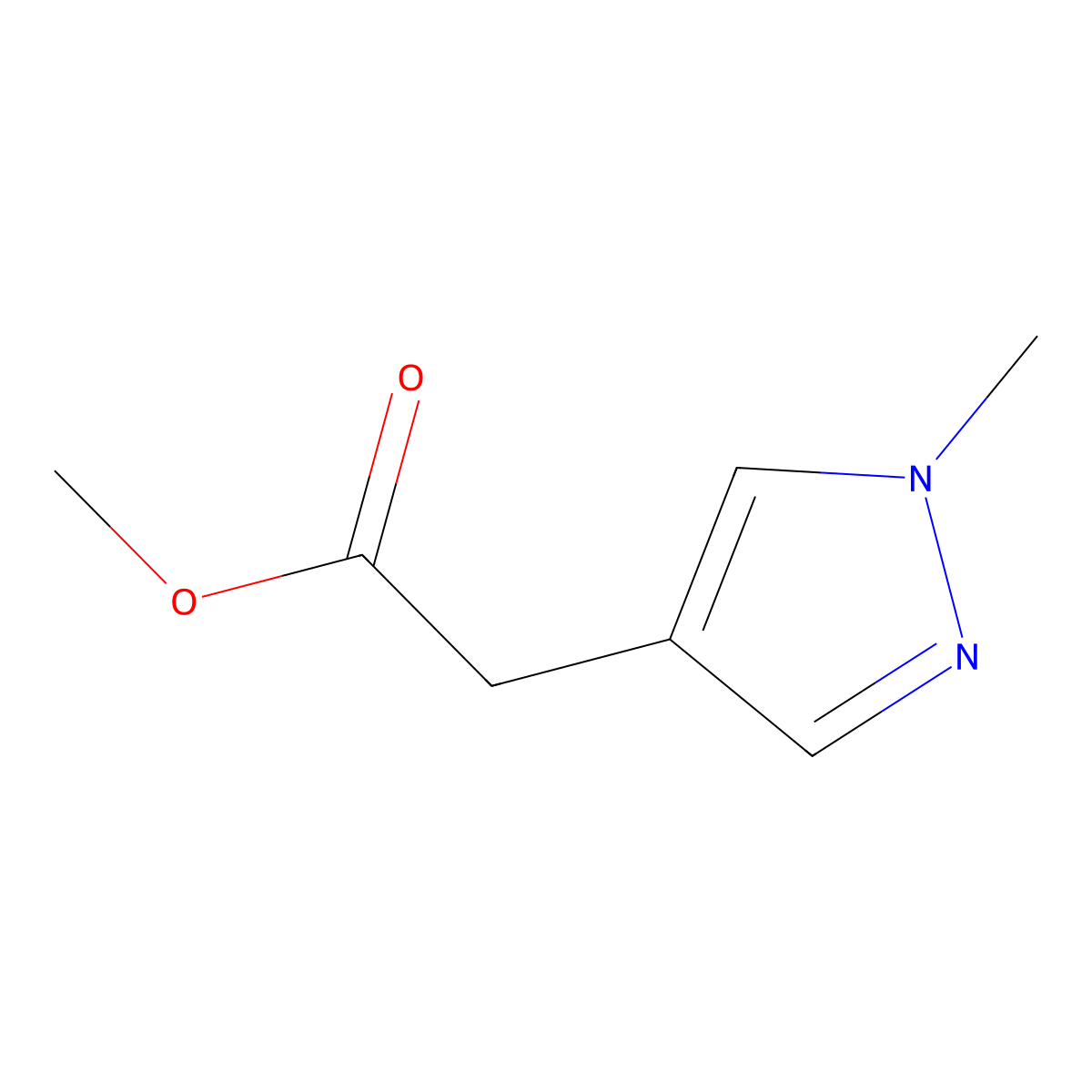 methyl 2-(1-methyl-1H-pyrazol-4-yl)acetate molecular structure, CAS 1248548-23-3
