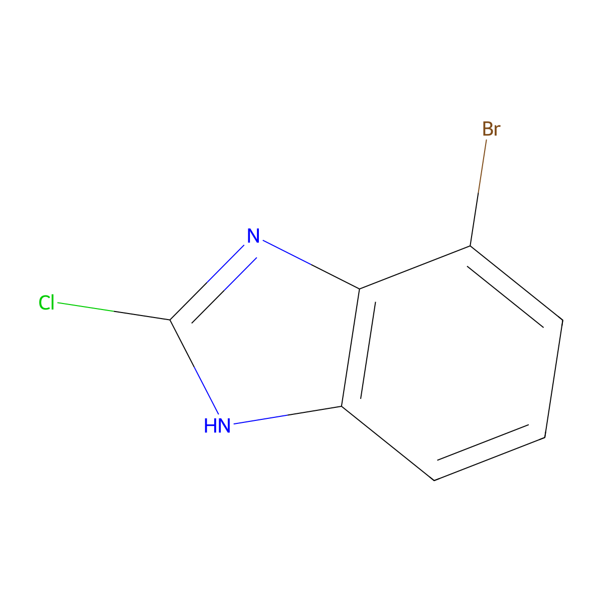 4-Bromo-2-chloro-1H-benzimidazole molecular structure, CAS 1248548-54-0