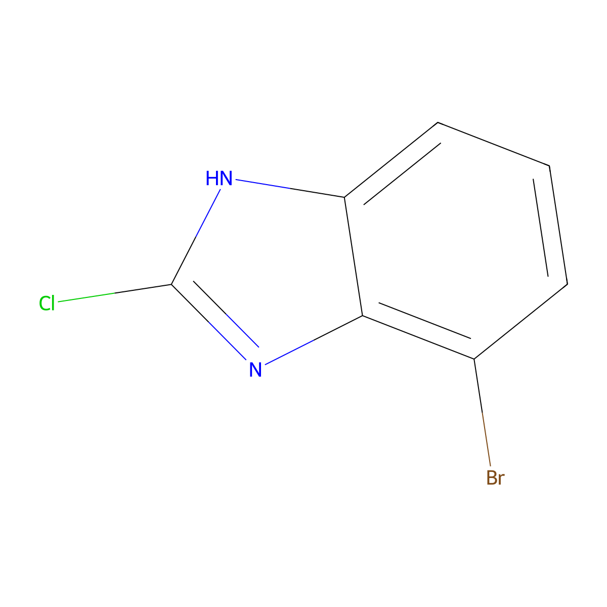 4-Bromo-2-chloro-1H-benzimidazole molecular structure, CAS 1248548-54-0