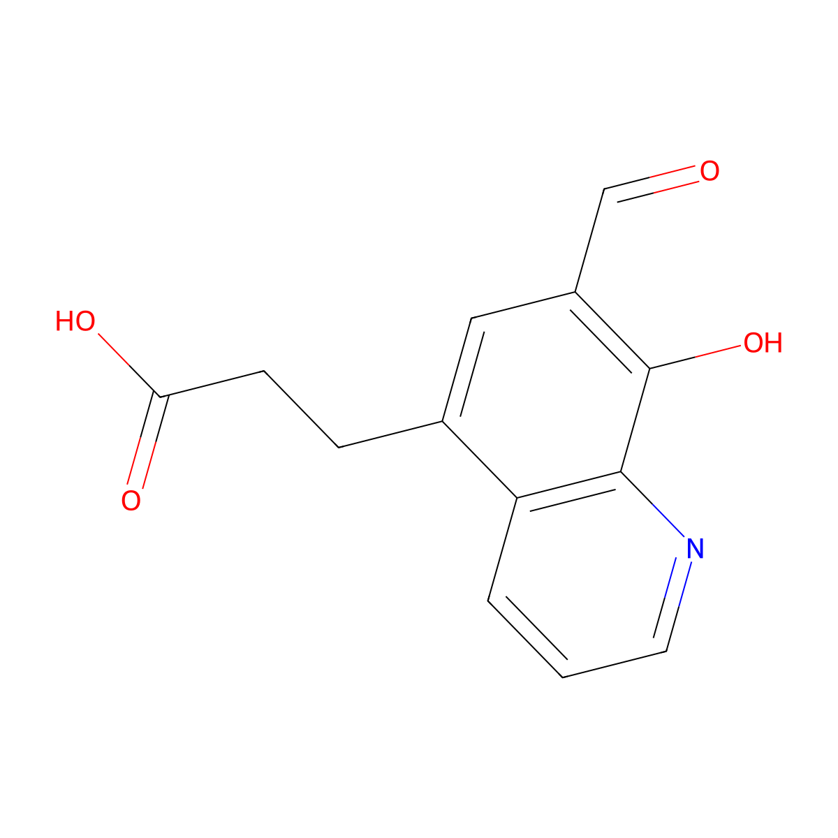 3-(7-Formyl-8-hydroxyquinolin-5-yl)propanoic acid molecular structure, CAS 1248549-17-8