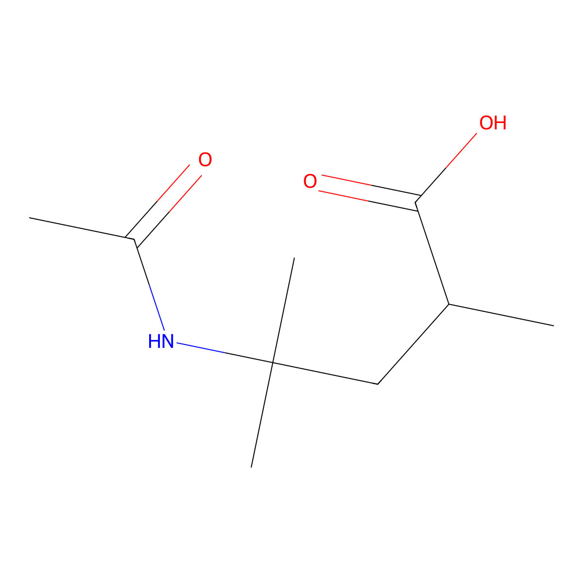 4-Acetamido-2,4-dimethylpentanoic acid molecular structure, CAS 1248549-80-5