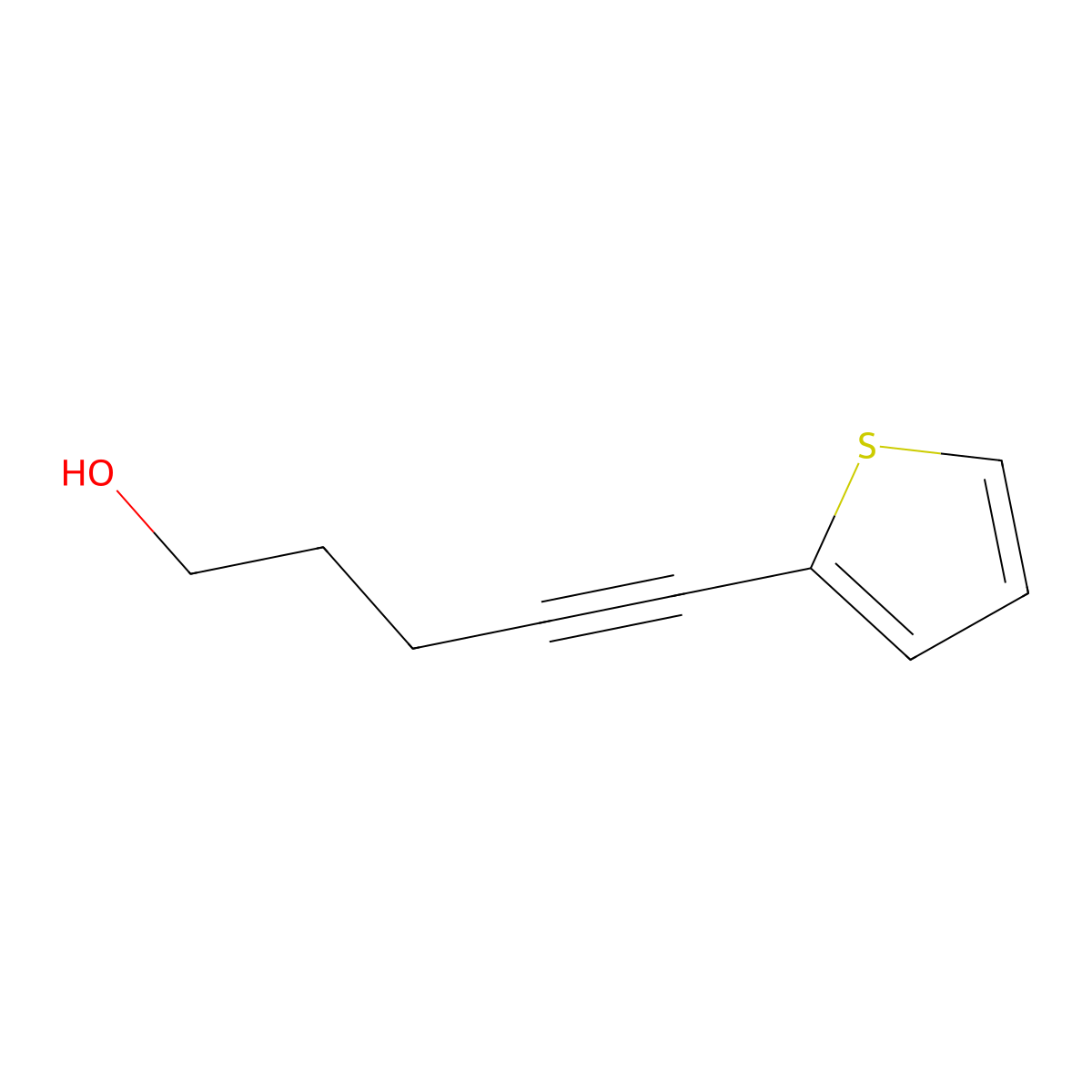 5-(Thiophen-2-yl)pent-4-yn-1-ol molecular structure, CAS 124855-50-1