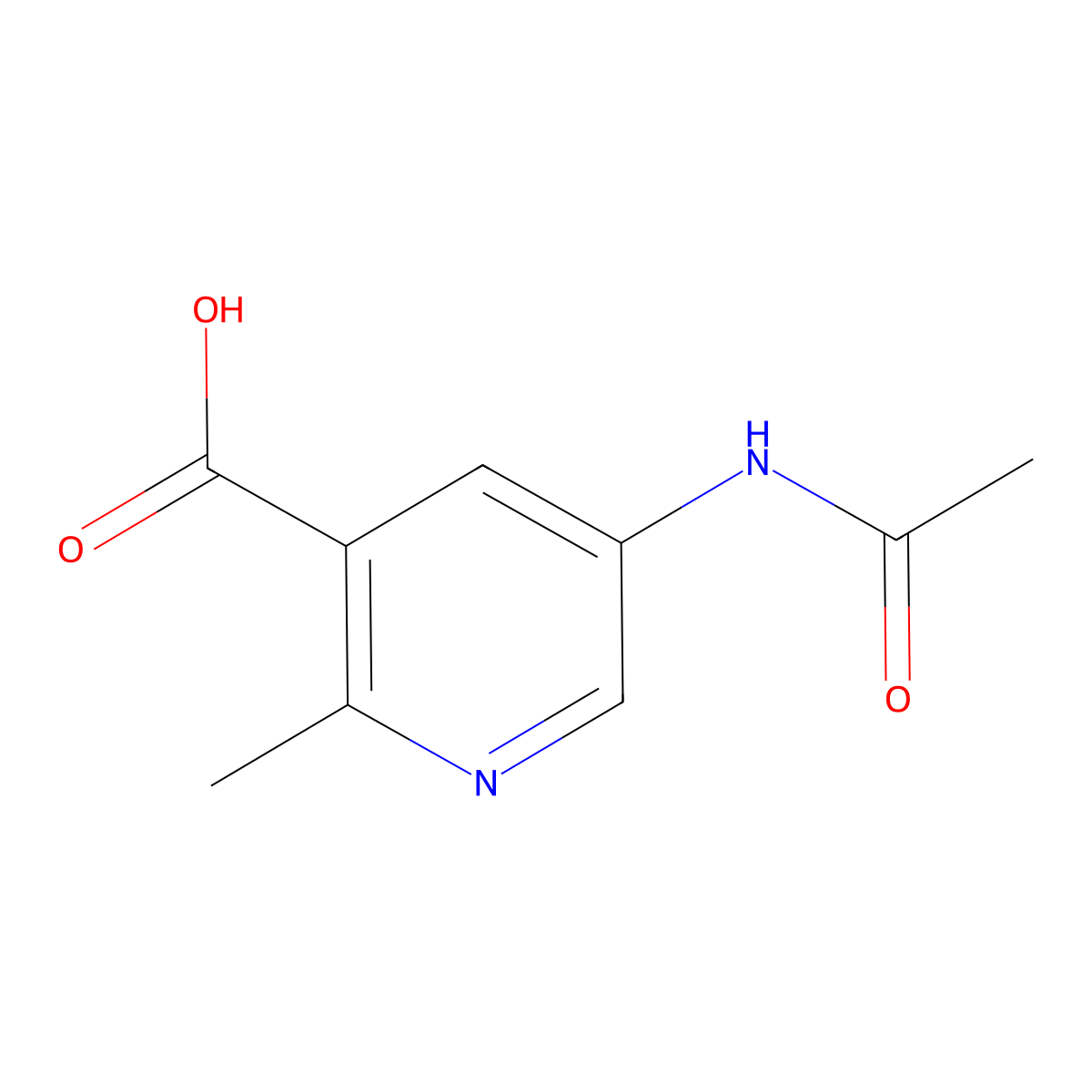 5-Acetamido-2-methylpyridine-3-carboxylic acid molecular structure, CAS 1248550-93-7