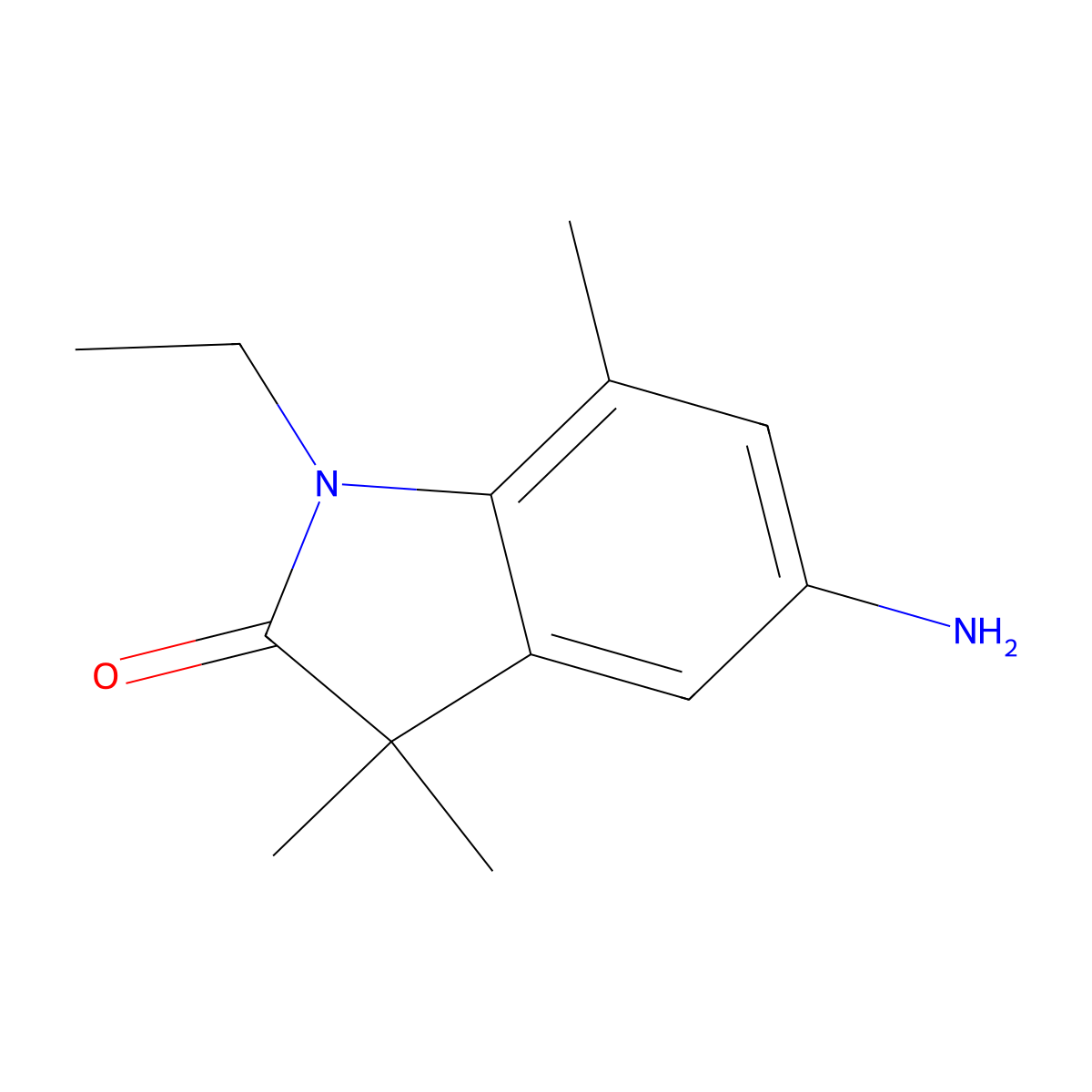 5-Amino-1-ethyl-3,3,7-trimethylindolin-2-one molecular structure, CAS 1248551-37-2