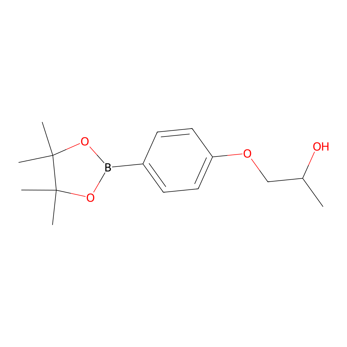 1-[4-(4,4,5,5-Tetramethyl-1,3,2-dioxaborolan-2-yl)phenoxy]propan-2-ol molecular structure, CAS 1248556-14-0