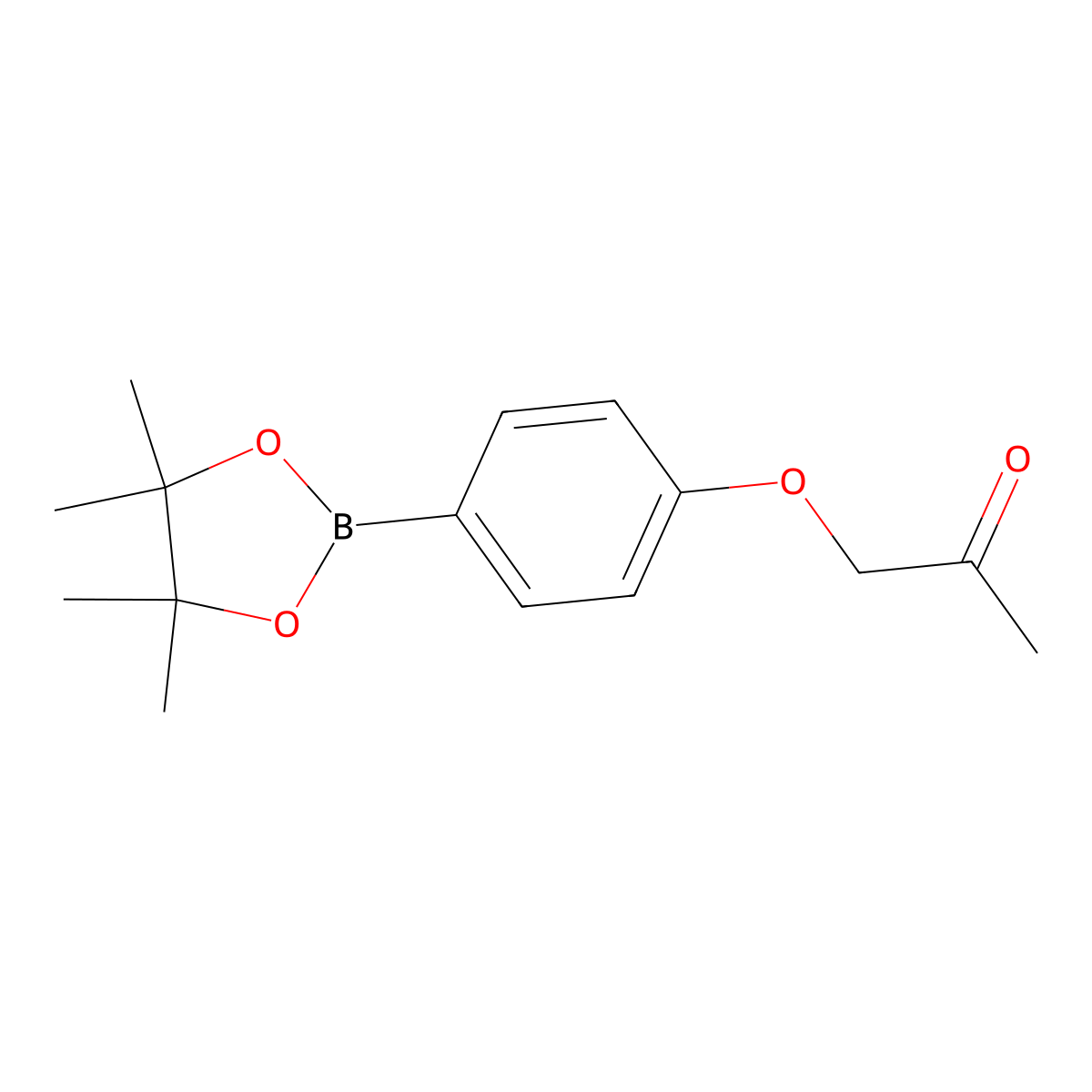 1-[4-(4,4,5,5-Tetramethyl-1,3,2-dioxaborolan-2-yl)phenoxy]acetone molecular structure, CAS 1248556-15-1