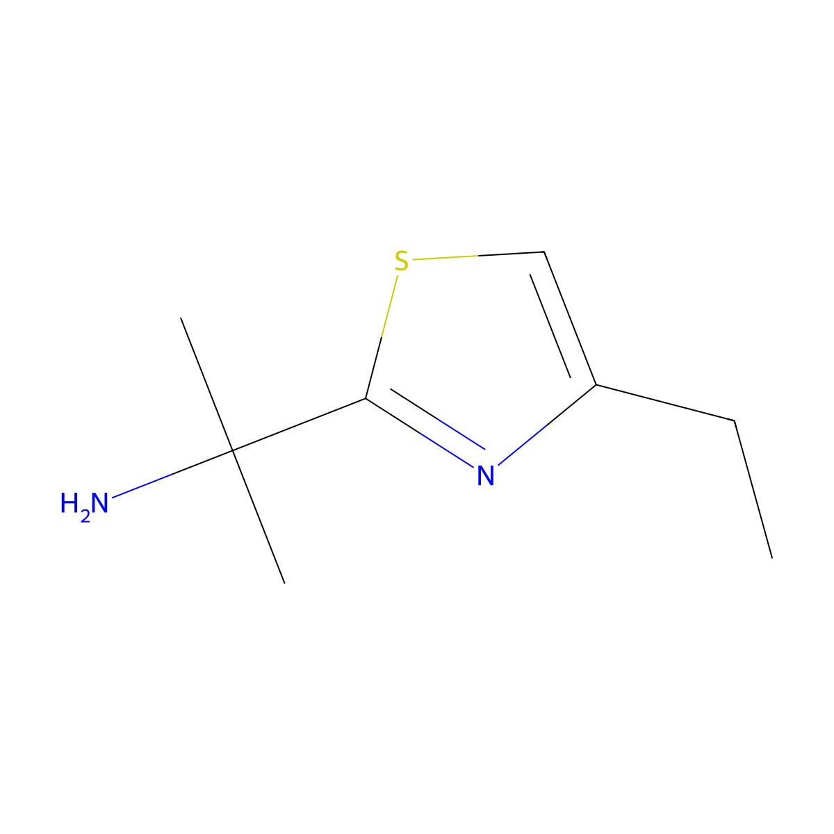 2-(4-Ethyl-1,3-thiazol-2-yl)propan-2-amine molecular structure, CAS 1248557-28-9