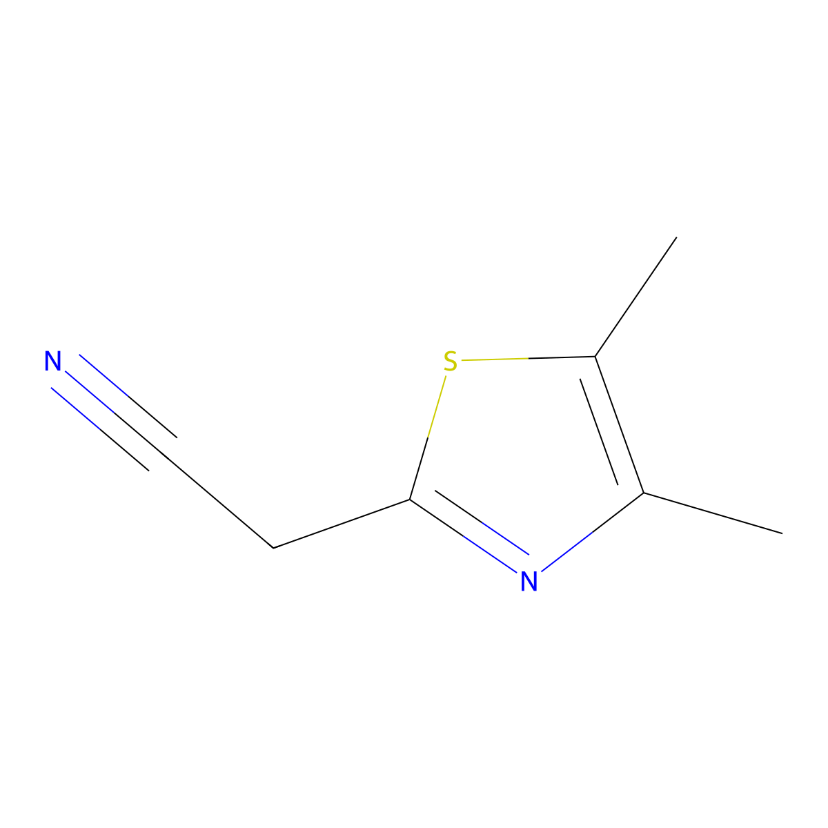2-(Dimethyl-1,3-thiazol-2-yl)acetonitrile molecular structure, CAS 1248557-85-8