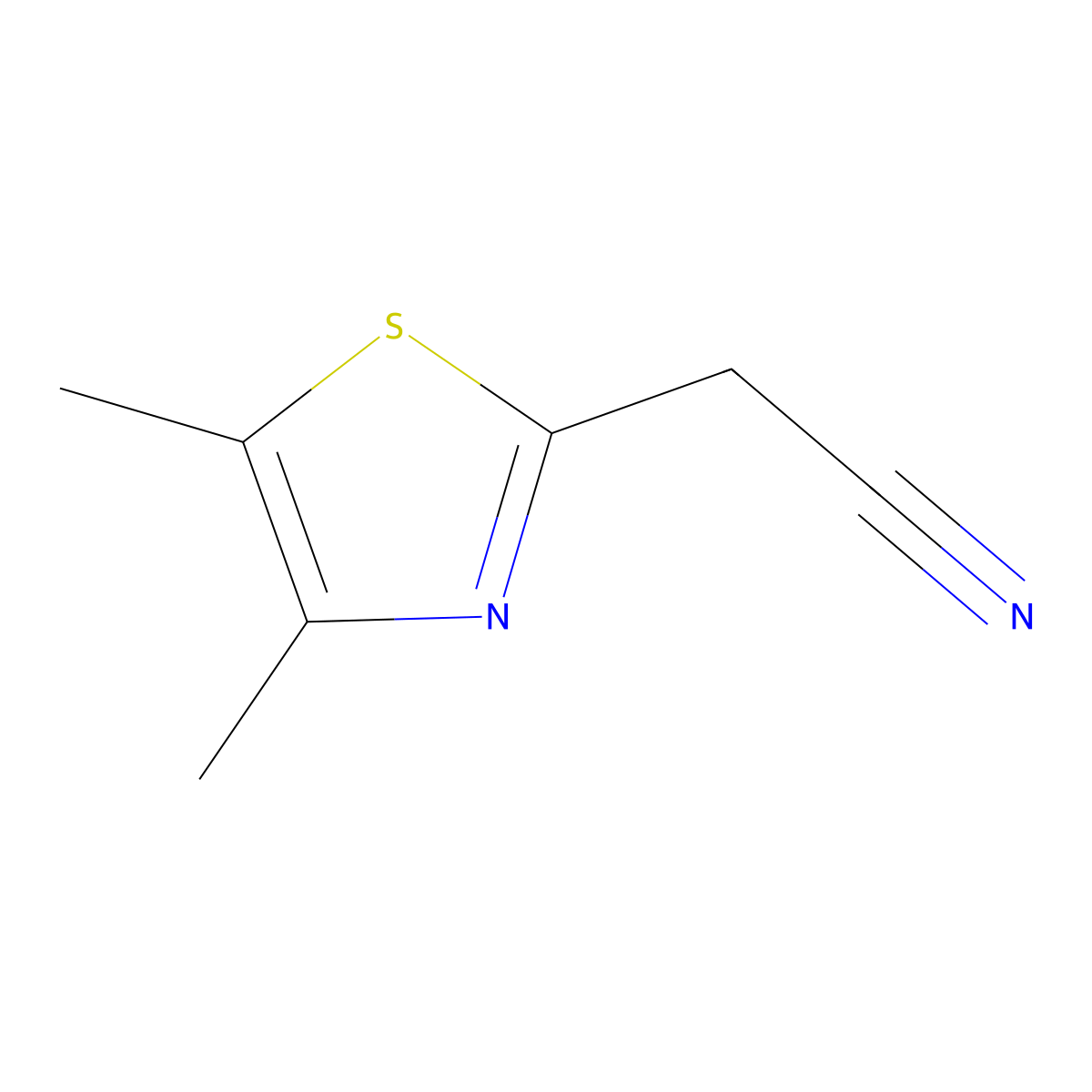 2-(Dimethyl-1,3-thiazol-2-yl)acetonitrile molecular structure, CAS 1248557-85-8