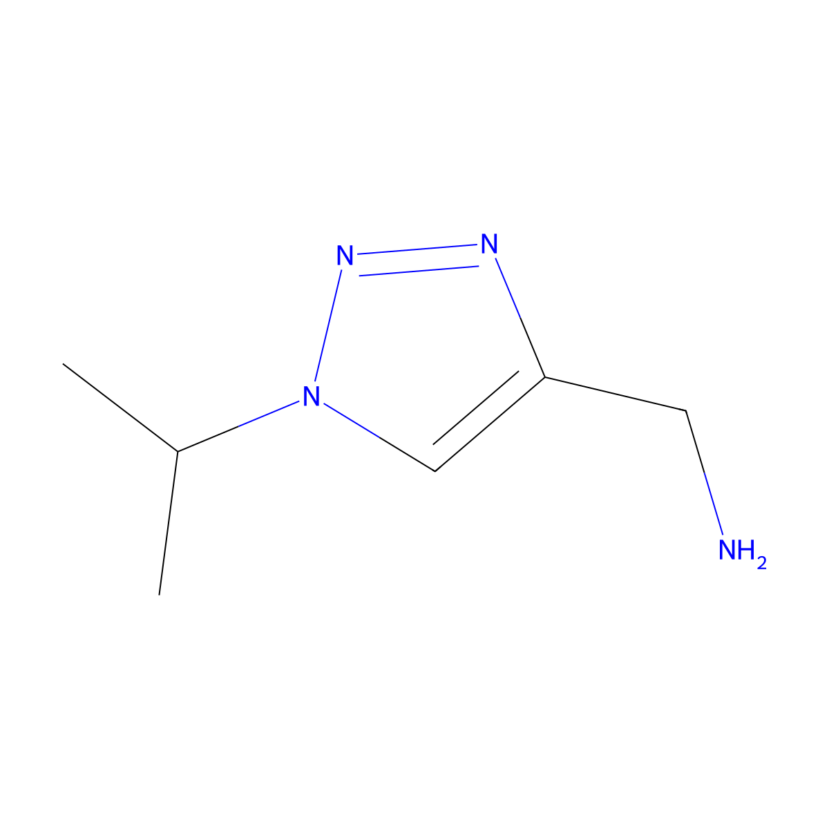 (1-Isopropyl-1H-1,2,3-triazol-4-yl)methanamine molecular structure, CAS 1248558-22-6