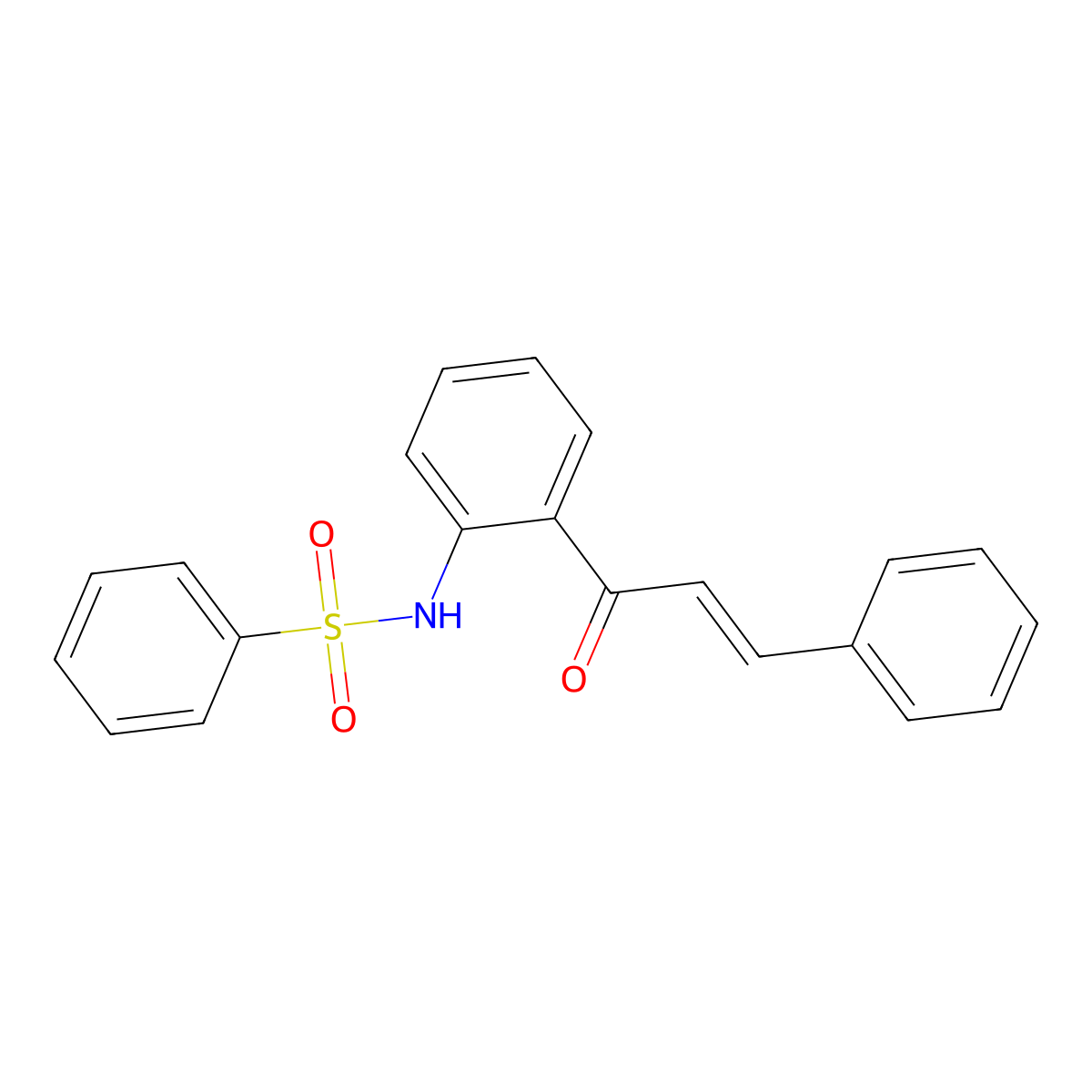 N-[2-(3-Phenylacryloyl)phenyl]benzenesulfonamide molecular structure, CAS 124856-90-2