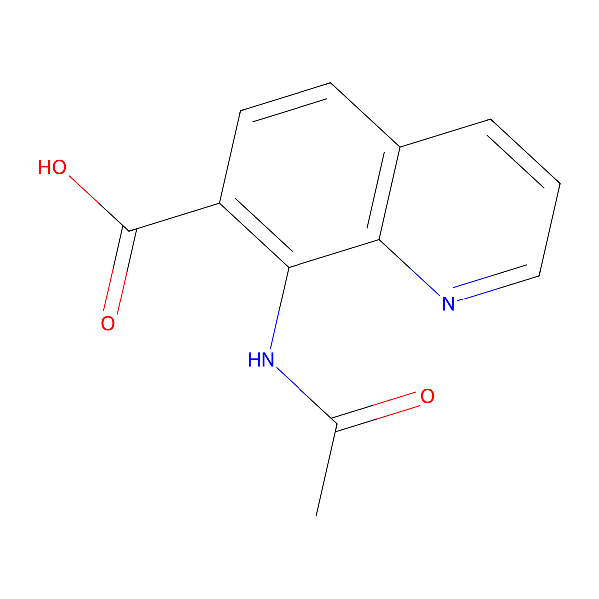8-Acetamidoquinoline-7-carboxylic acid molecular structure, CAS 1248562-36-8