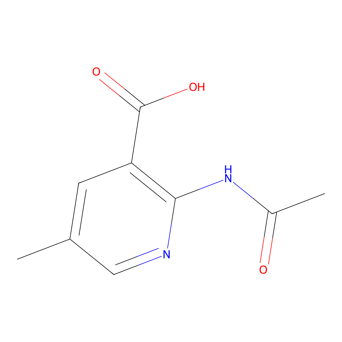 2-Acetamido-5-methylpyridine-3-carboxylic acid molecular structure, CAS 1248562-81-3