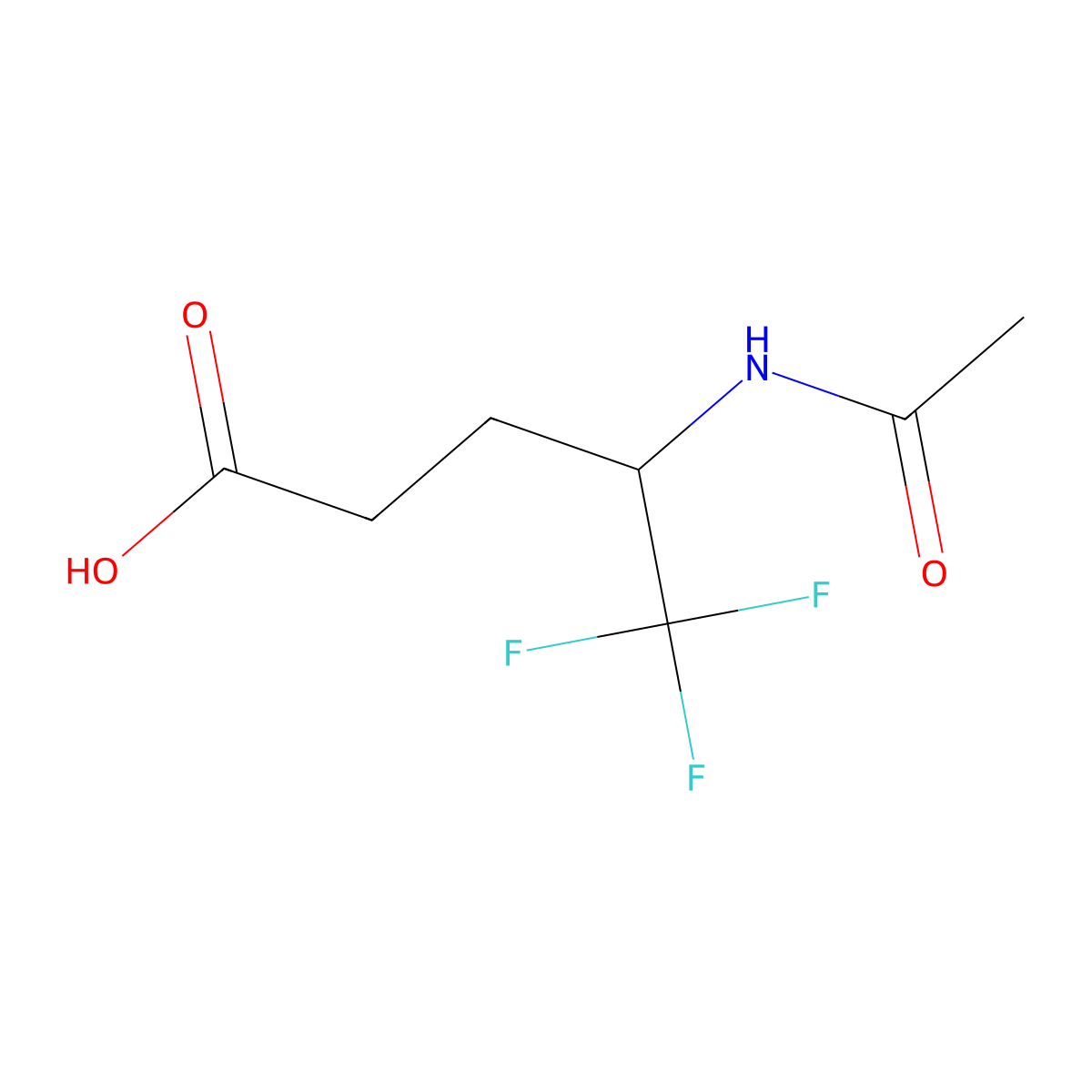 4-Acetamido-5,5,5-trifluoropentanoic acid molecular structure, CAS 1248564-50-2