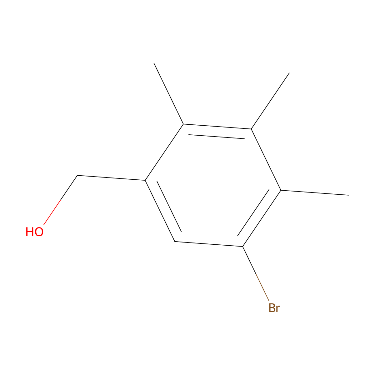 (5-Bromo-2,3,4-trimethylphenyl)methanol molecular structure, CAS 1248565-55-0
