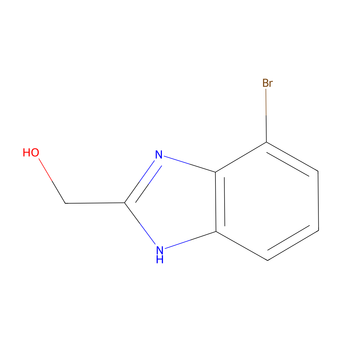 4-Bromo-2-(hydroxymethyl)benzimidazole molecular structure, CAS 1248566-21-3