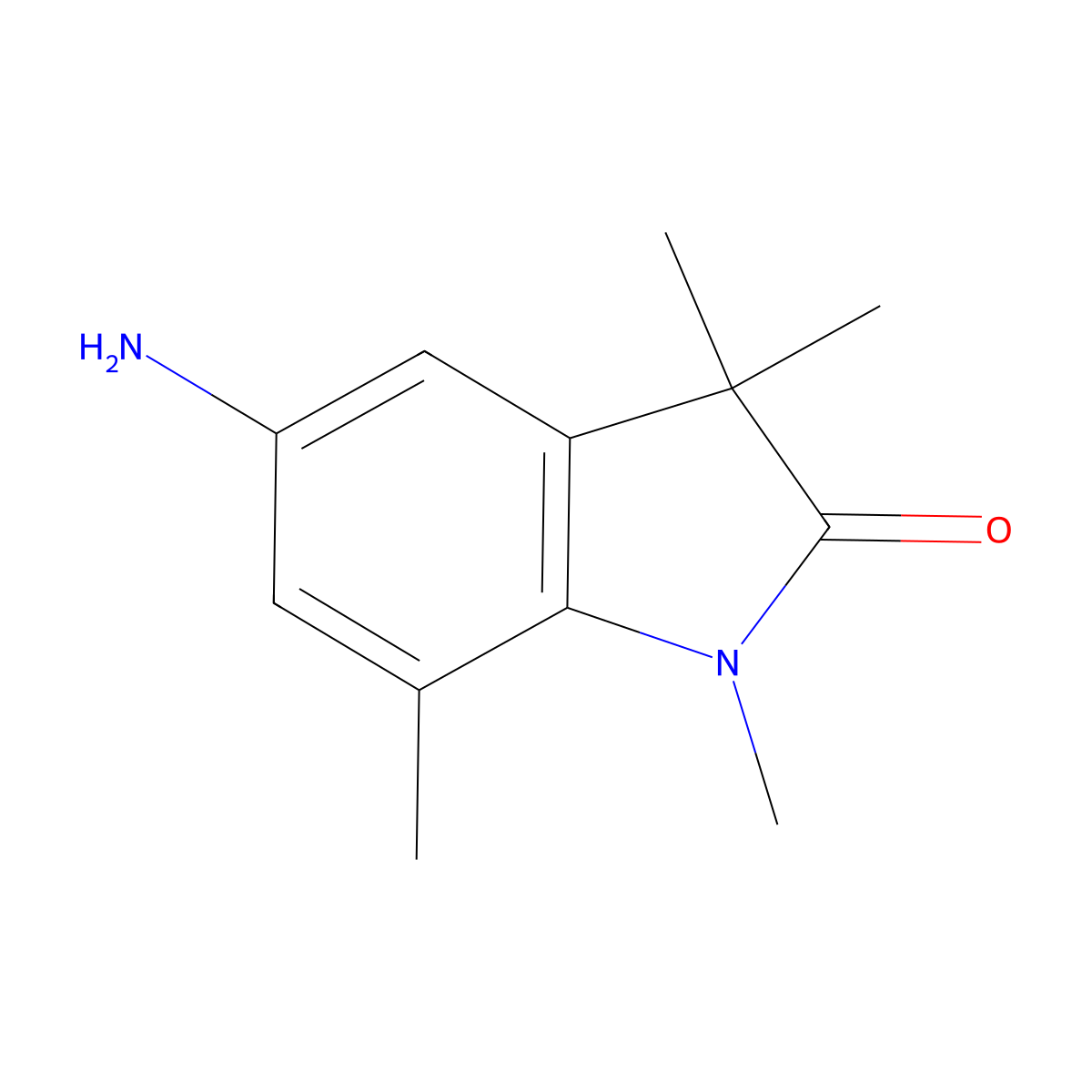 5-Amino-1,3,3,7-tetramethylindolin-2-one molecular structure, CAS 1248566-31-5