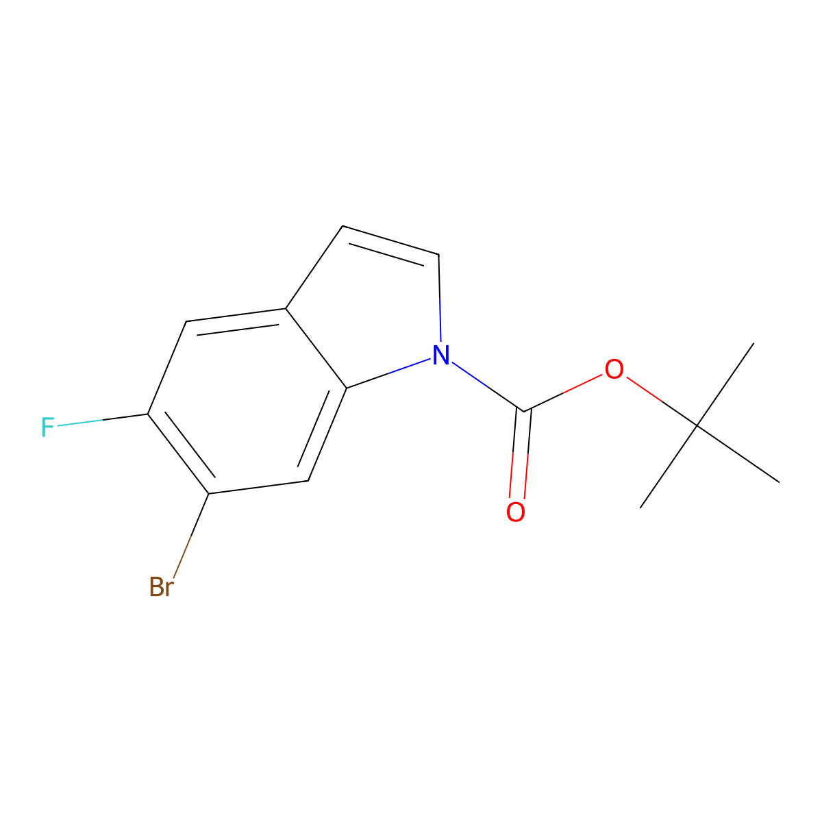 tert-butyl 6-bromo-5-fluoro-1H-indole-1-carboxylate molecular structure, CAS 1248585-71-8