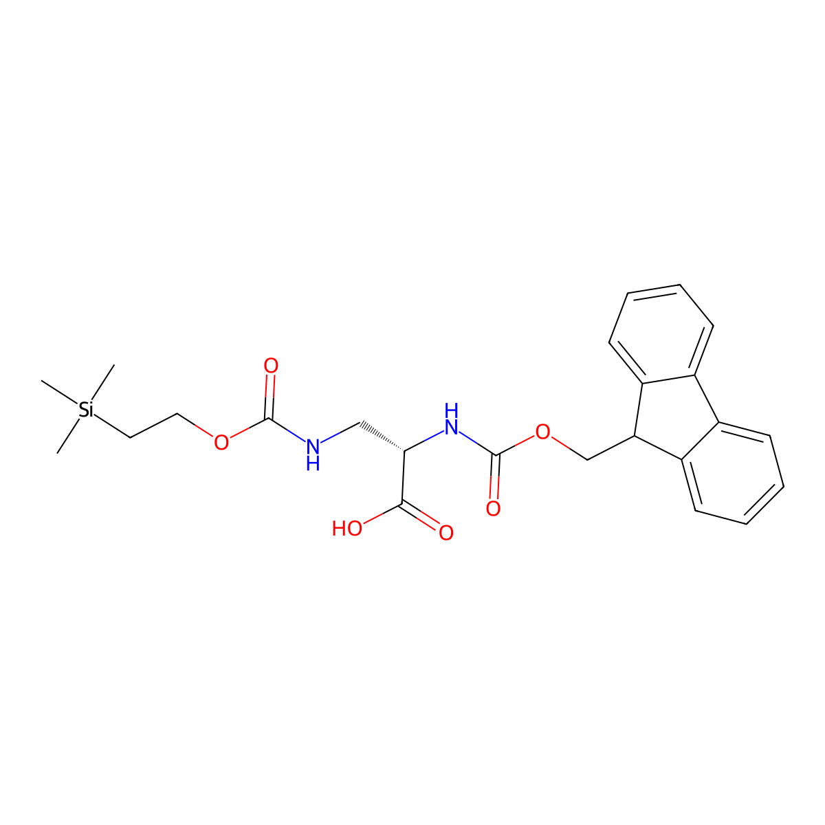 Fmoc-l-dap(teoc)-oh molecular structure, CAS 1248587-10-1
