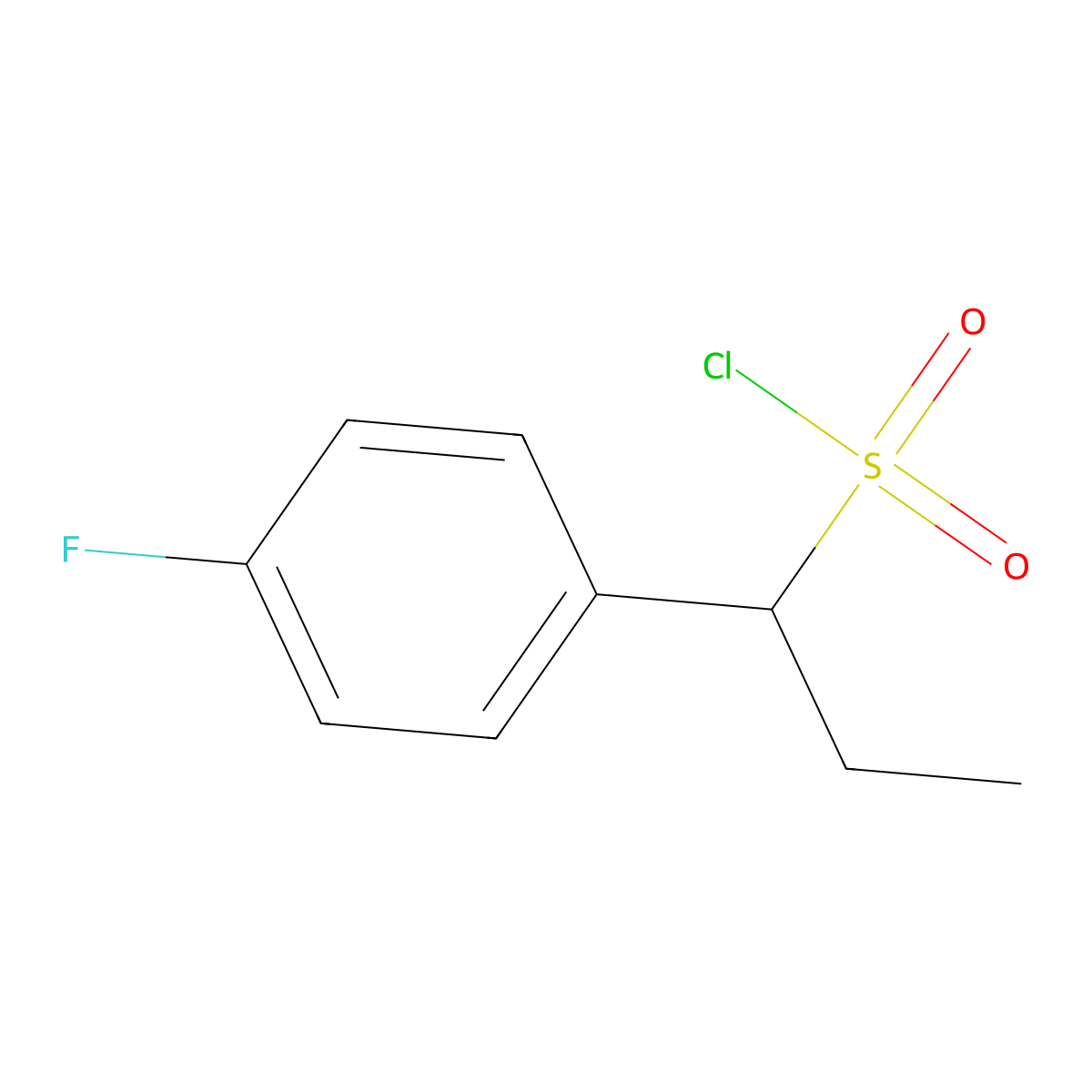 1-(4-Fluorophenyl)propane-1-sulfonyl chloride molecular structure, CAS 1248594-54-8