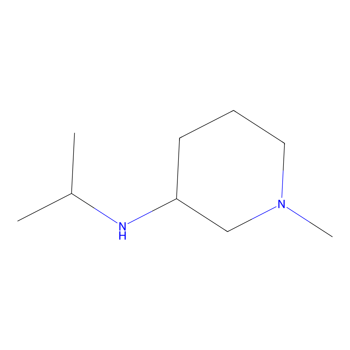 N-Isopropyl-1-methylpiperidin-3-amine molecular structure, CAS 1248594-88-8