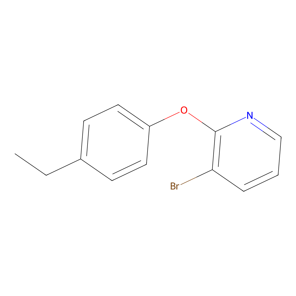 3-Bromo-2-(4-ethylphenoxy)pyridine molecular structure, CAS 1248595-48-3