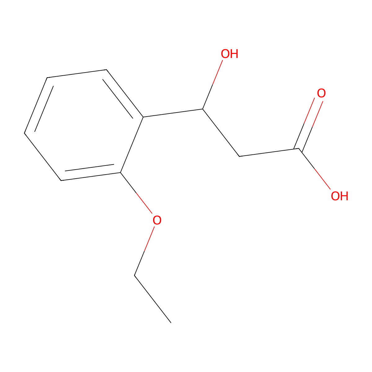 3-(2-Ethoxyphenyl)-3-hydroxypropanoic acid molecular structure, CAS 1248595-75-6