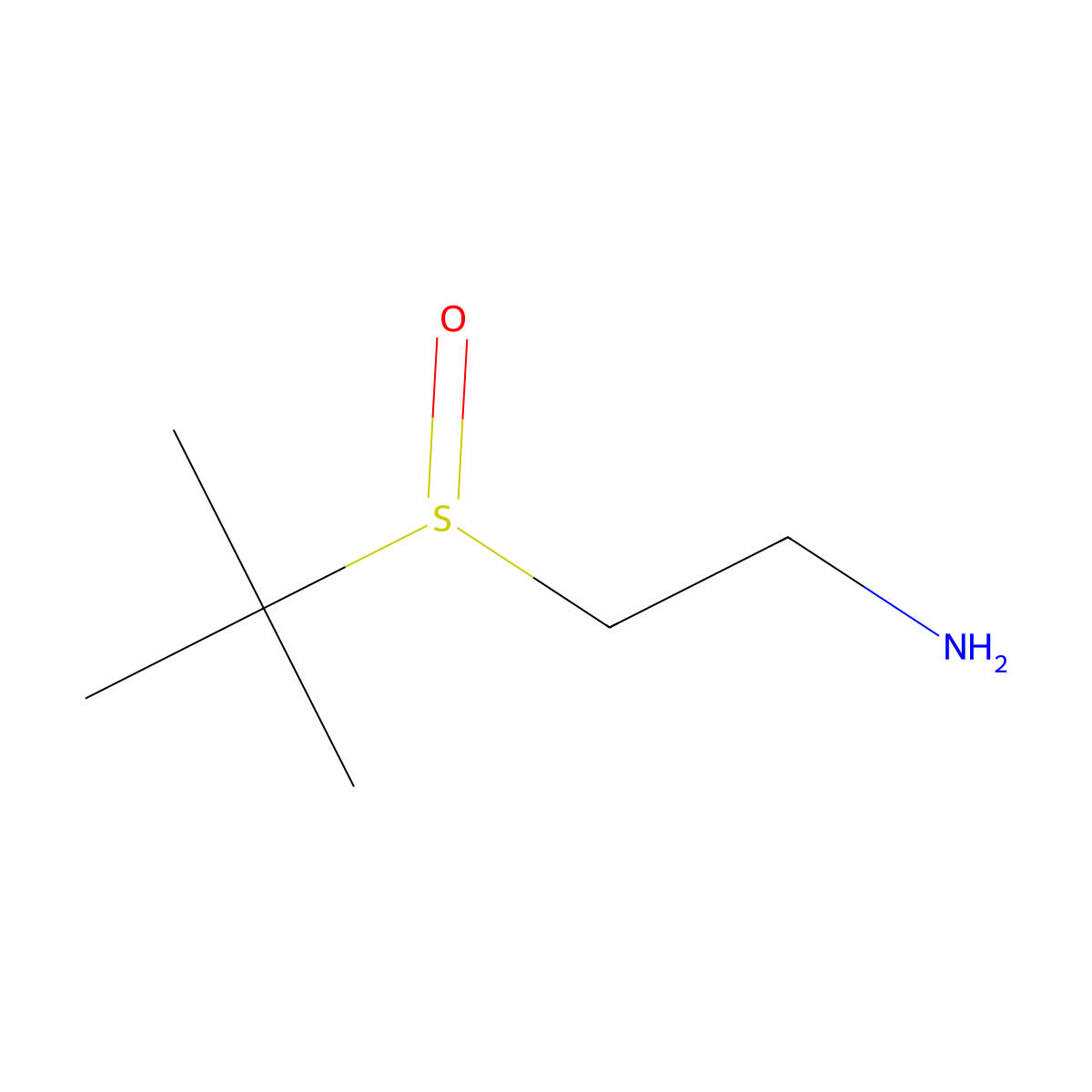 2-(2-Aminoethanesulfinyl)-2-methylpropane molecular structure, CAS 1248596-71-5