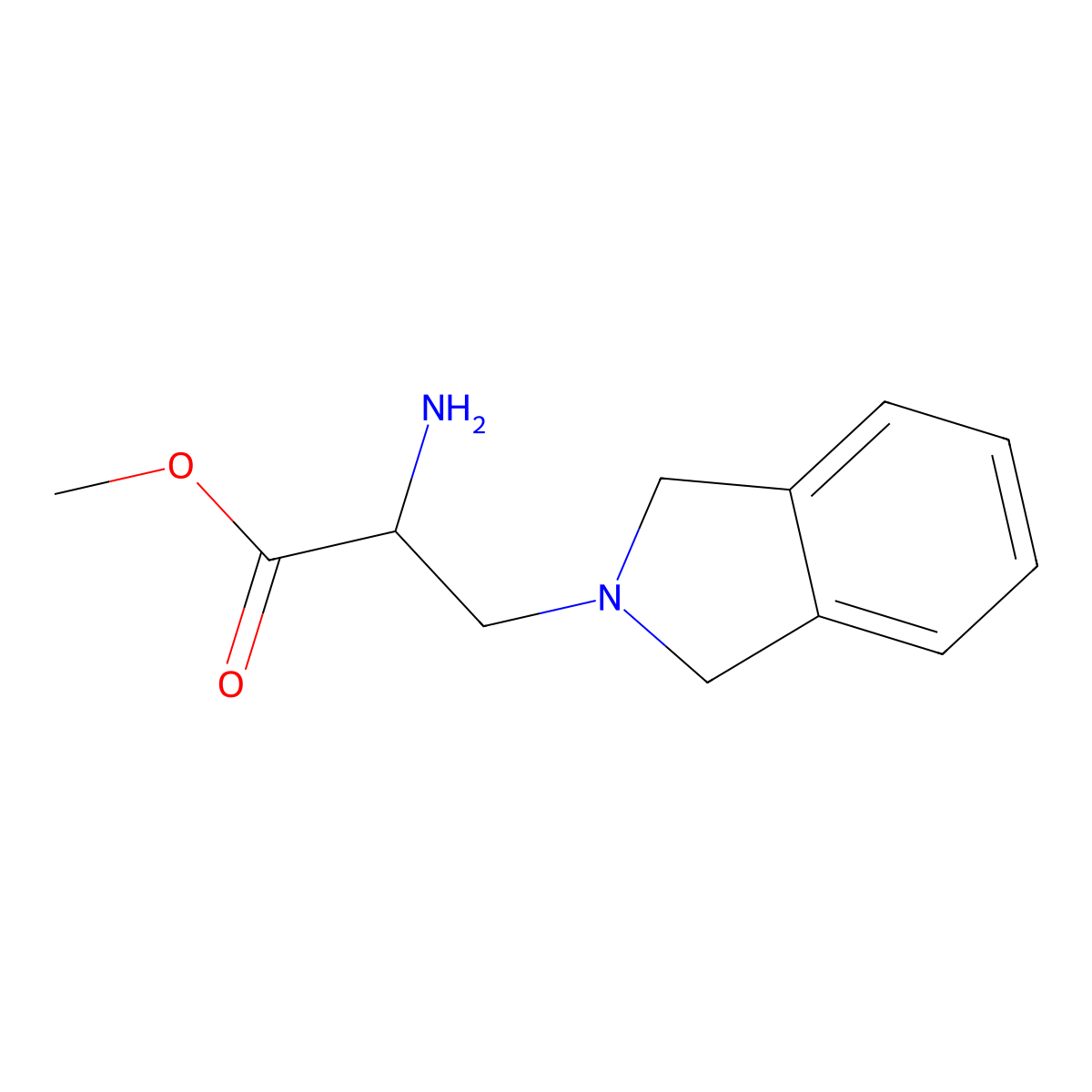 methyl 2-amino-3-(2,3-dihydro-1H-isoindol-2-yl)propanoate molecular structure, CAS 1248596-86-2