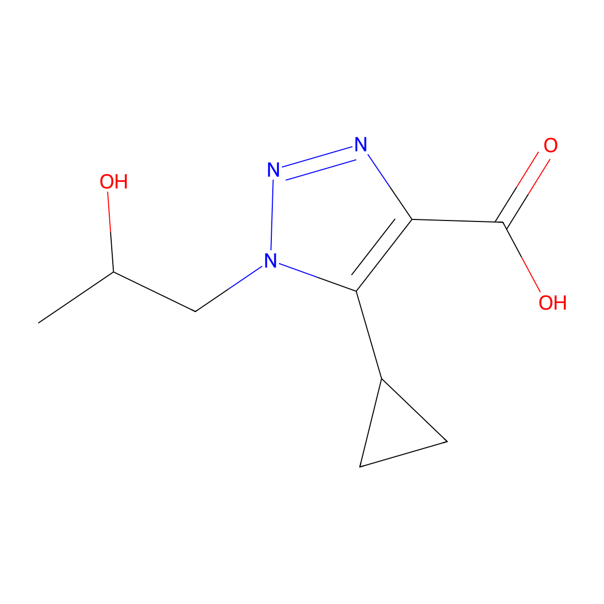 5-Cyclopropyl-1-(2-hydroxypropyl)-1h-1,2,3-triazole-4-carboxylic acid molecular structure, CAS 1248597-33-2