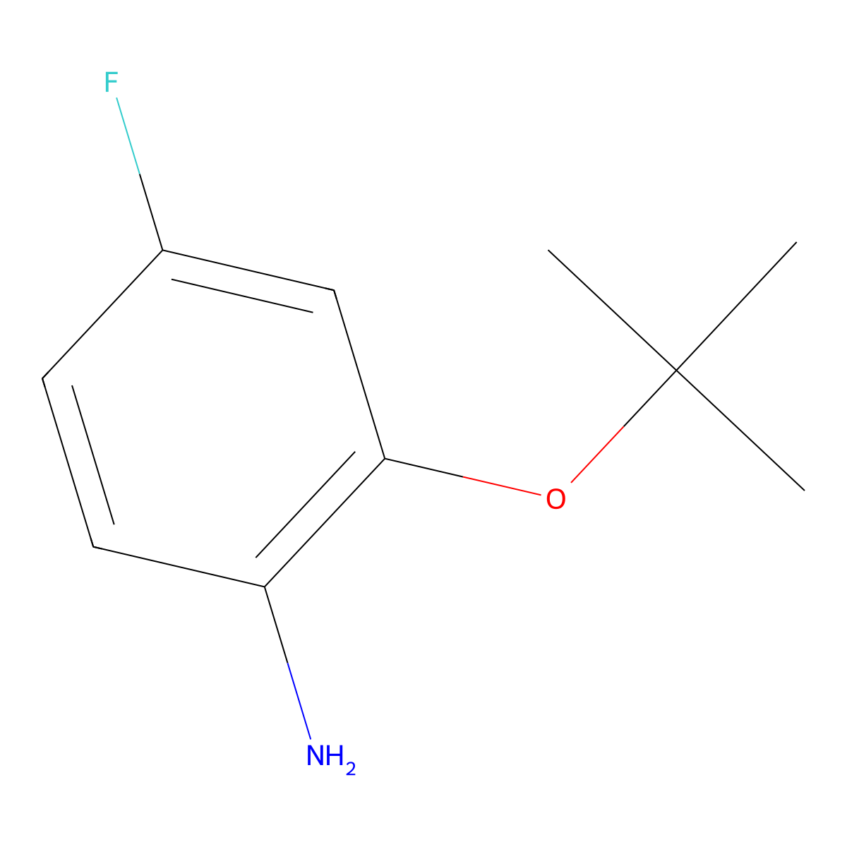 2-(Tert-butoxy)-4-fluoroaniline molecular structure, CAS 1248597-34-3