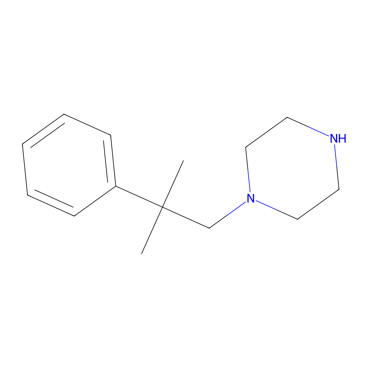 1-(2-Methyl-2-phenylpropyl)piperazine molecular structure, CAS 1248602-00-7