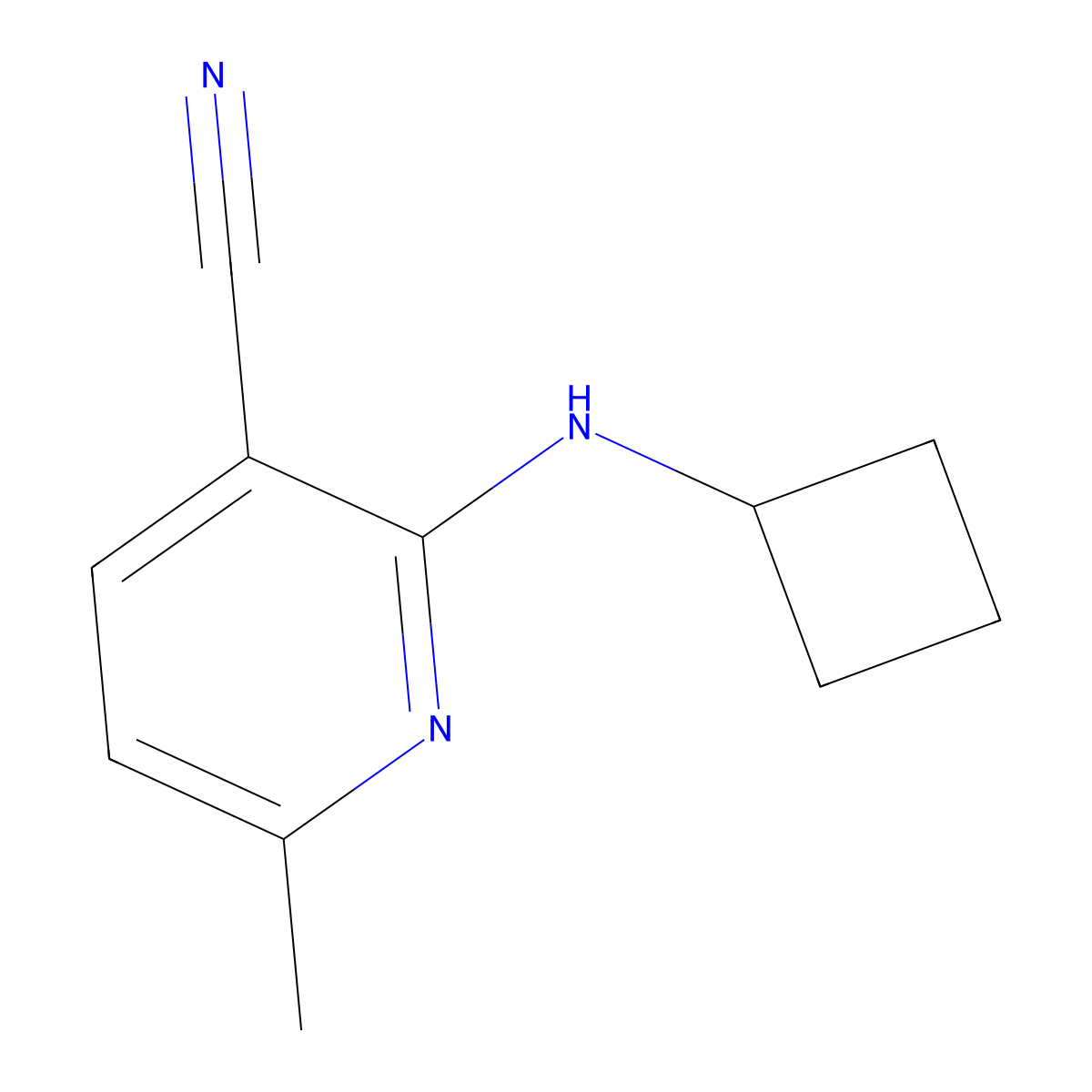 2-(Cyclobutylamino)-6-methylpyridine-3-carbonitrile molecular structure, CAS 1248602-49-4