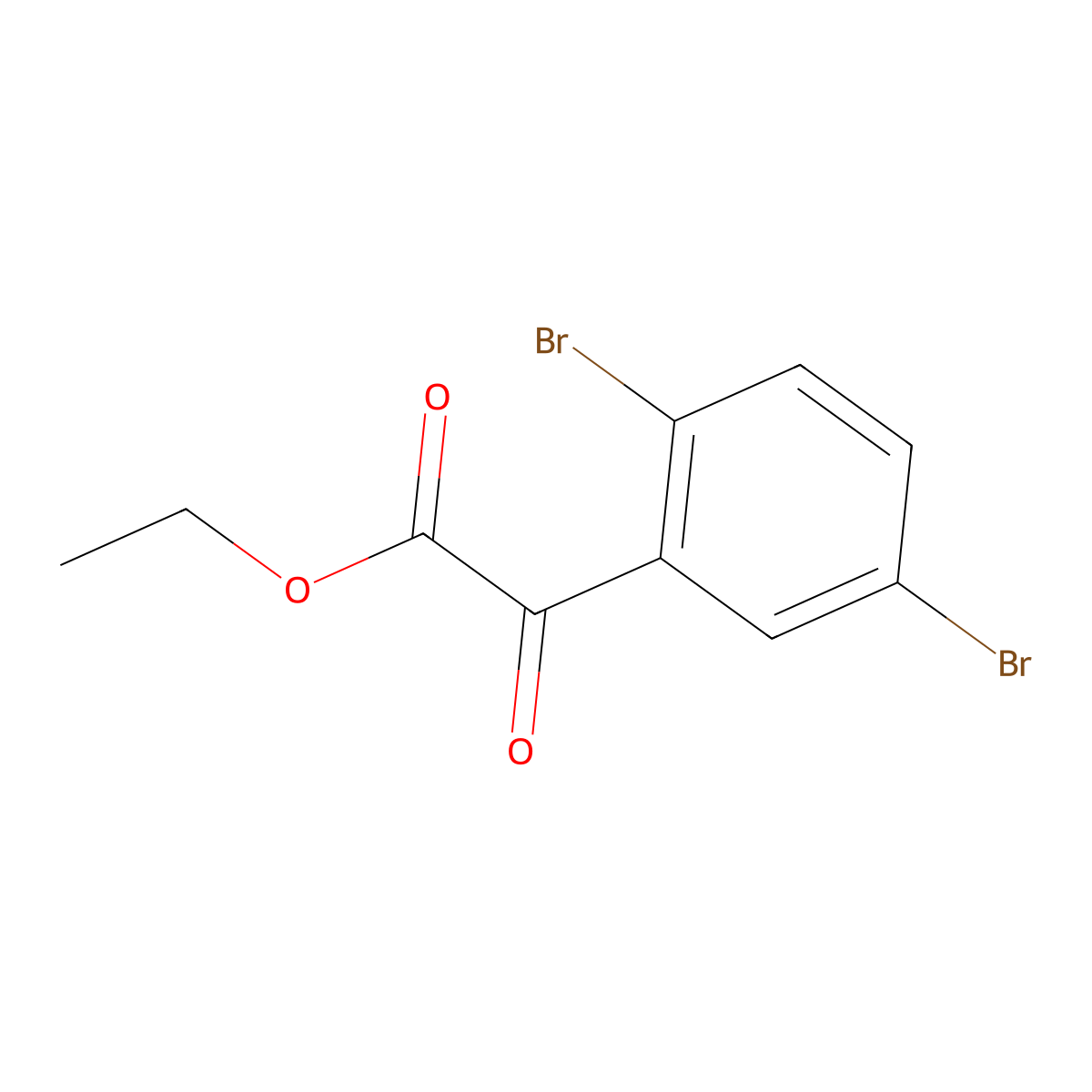 Ethyl 2-(2,5-dibromophenyl)-2-oxoacetate molecular structure, CAS 1248603-22-6