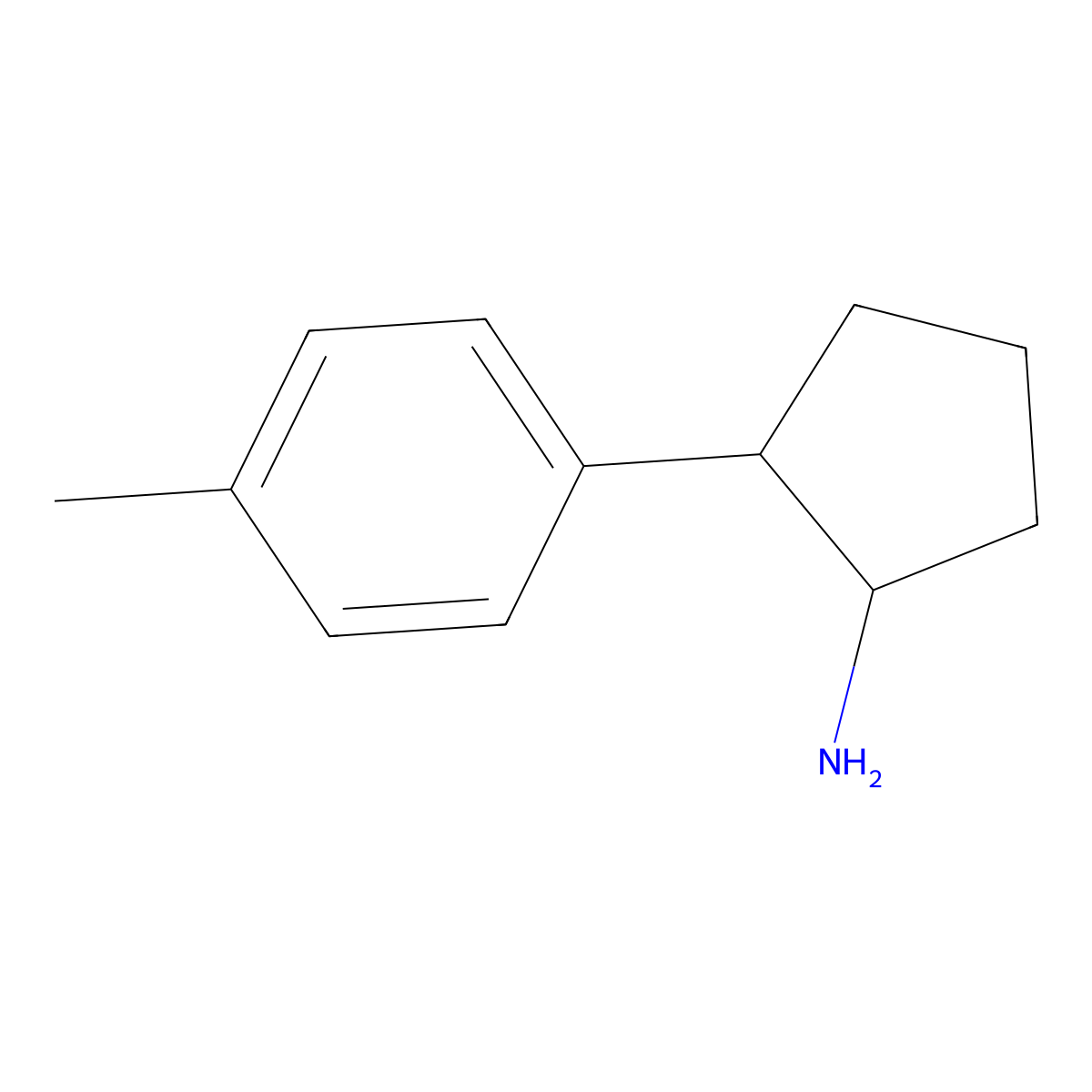 2-(4-Methylphenyl)cyclopentan-1-amine molecular structure, CAS 1248603-25-9