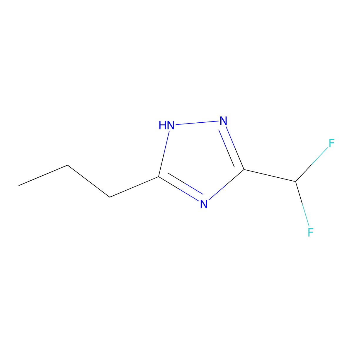 5-(difluoromethyl)-3-propyl-1H-1,2,4-triazole molecular structure, CAS 1248604-96-7