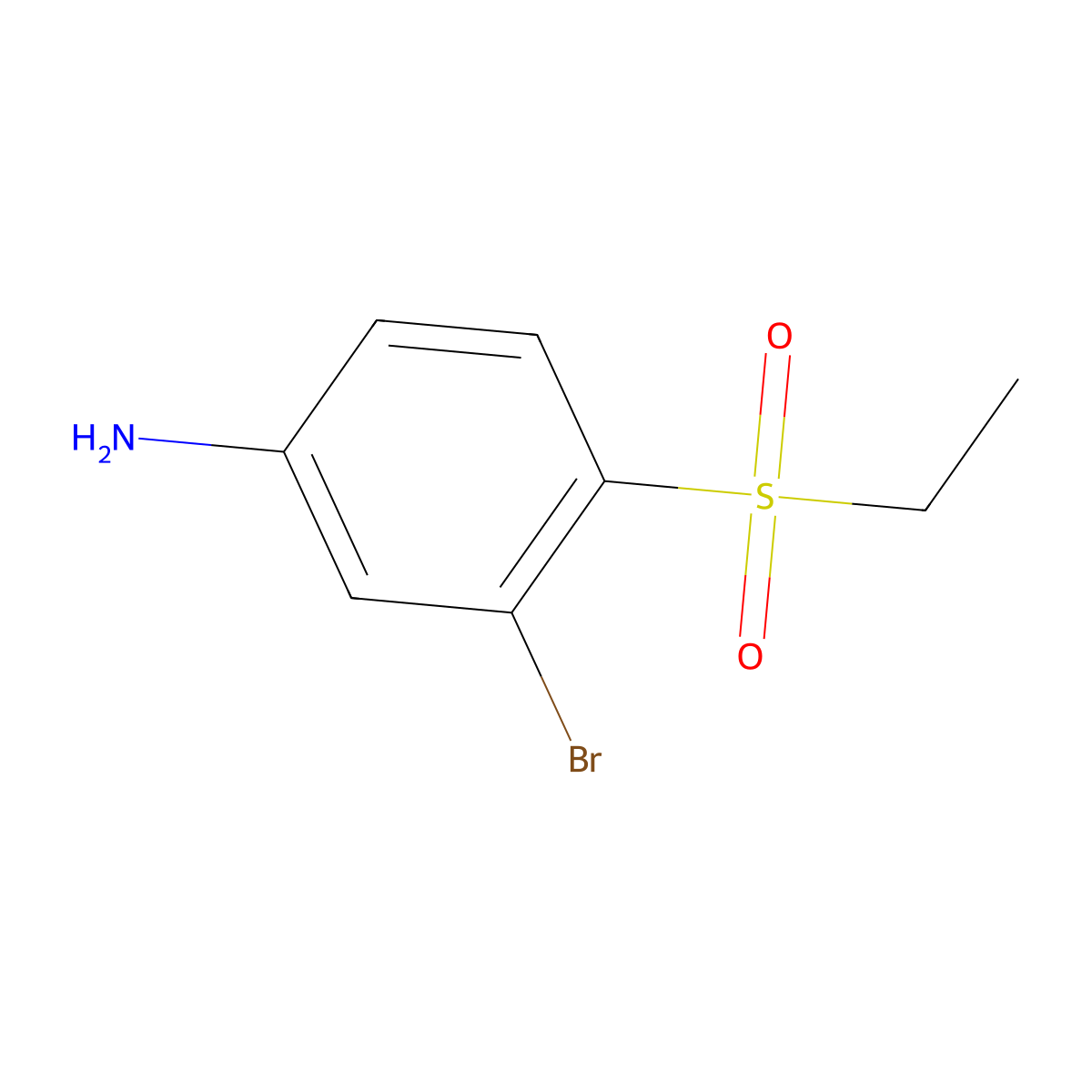 3-Bromo-4-(ethanesulfonyl)aniline molecular structure, CAS 1248605-77-7