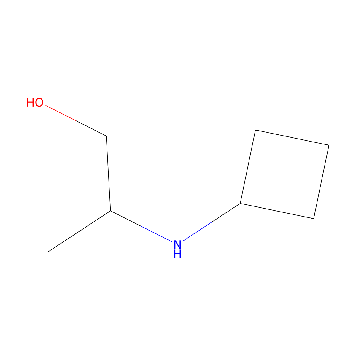 2-(Cyclobutylamino)propan-1-ol molecular structure, CAS 1248606-29-2