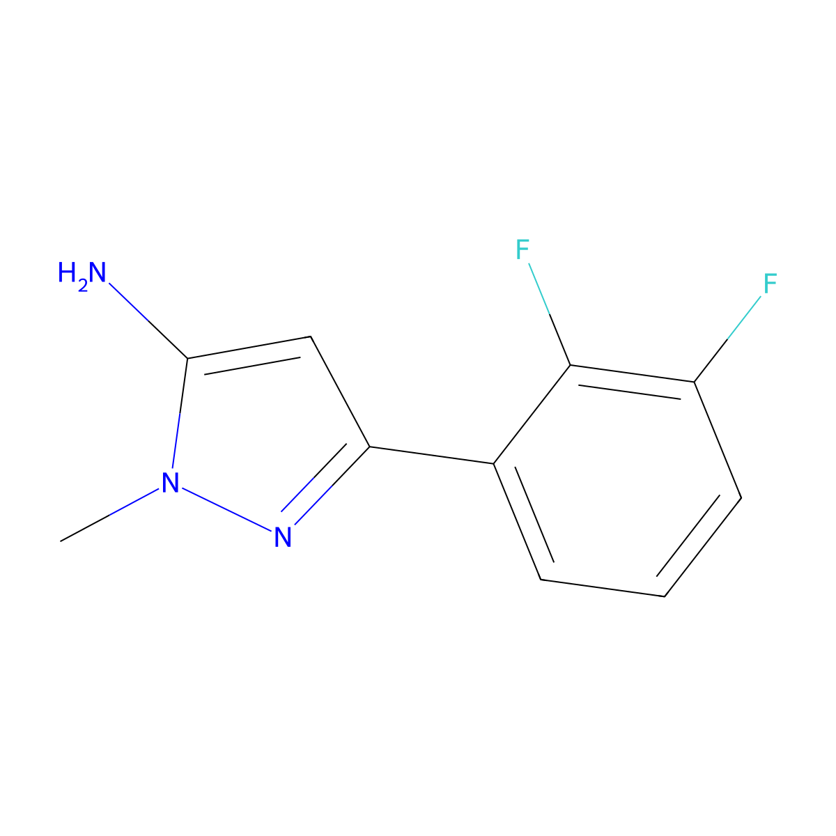 3-(2,3-Difluorophenyl)-1-methyl-1h-pyrazol-5-amine molecular structure, CAS 1248607-11-5
